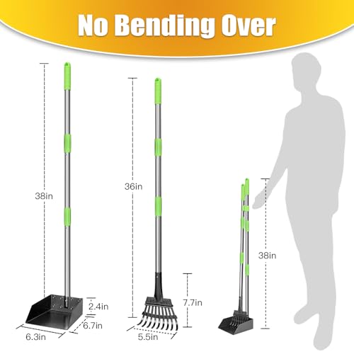 TOOGE Pooper Scooper, Dog Pooper Scooper Long Handle Stainless Metal Tray and Rake for Medium Small Dogs Heavy Duty Pet Supplies to Use for Grass, Dirt or Gravel detail image 9