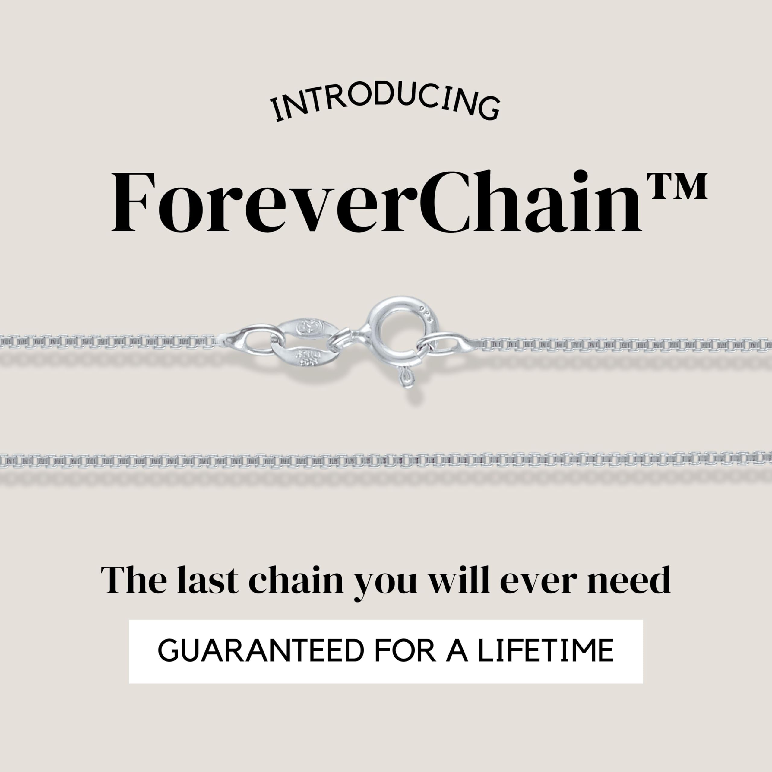 Collar cadena tipo box KISPER en plata de ley 925 para mujer, corte diamante 1 mm | Hecho en Italia, 14-30 pulgadas, anti-oxidación, hipoalergénico, libre de níquel, resistente al agua, cierre de anilla detail image 2