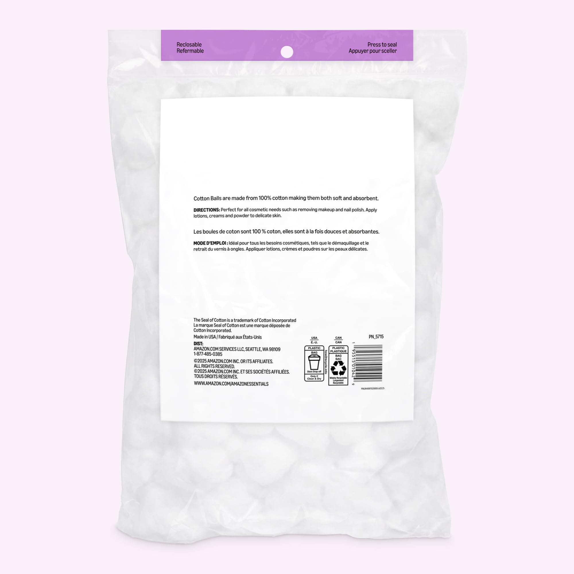 Cotton Balls for Skincare and Makeup Removal, 200 Count detail image 6