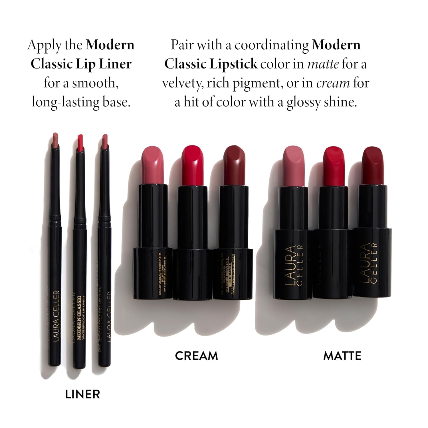 LAURA GELLER NEW YORK Modern Classic Lip Liner, Luxurious Creamy Long Lasting Lip Liner, Prevents Feathering and Fading, Radiant Rose detail image 8