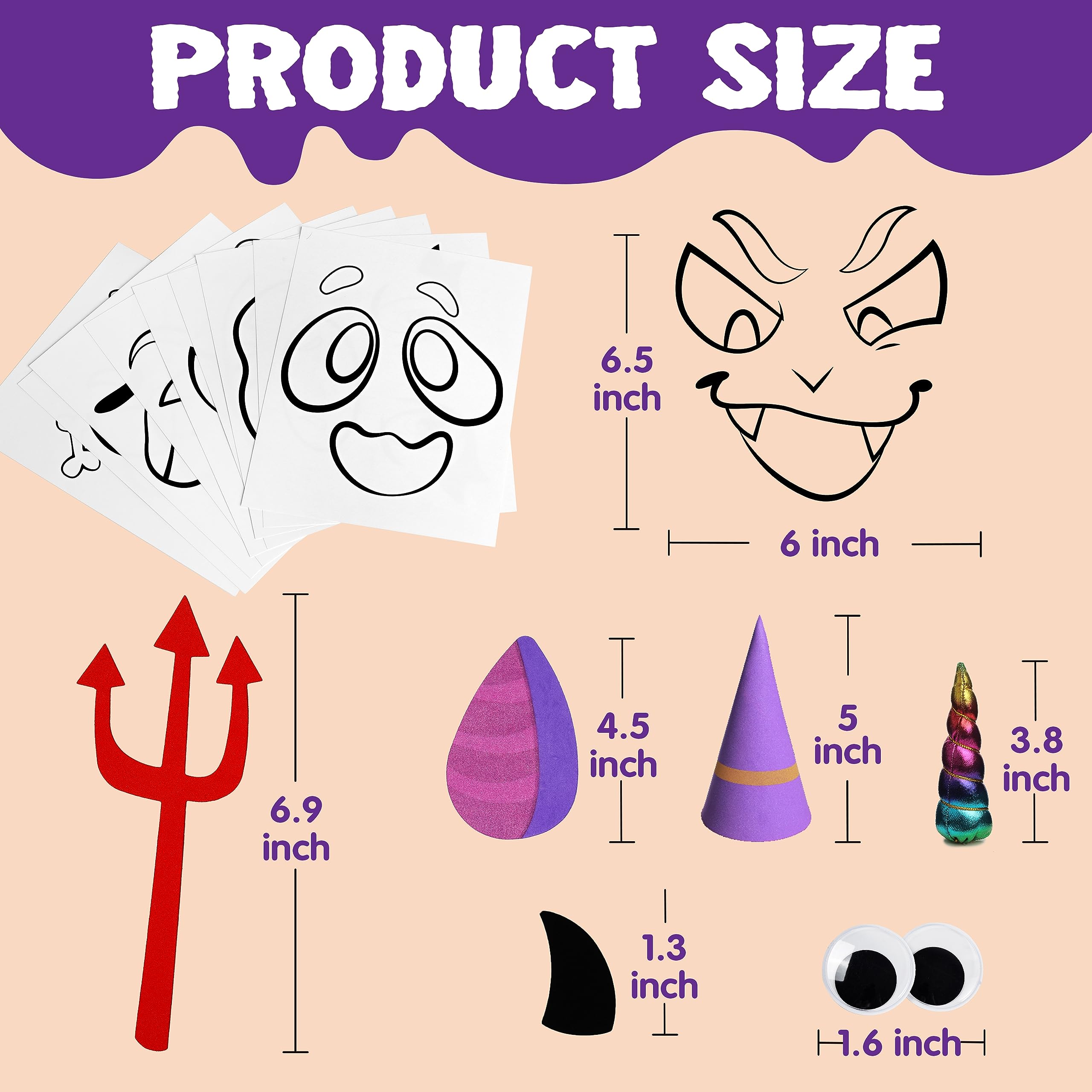 Klever Kits Halloween Pumpkin Painting Craft Kit — Party Gift & DIY Pumpkin Decorations detail image 5