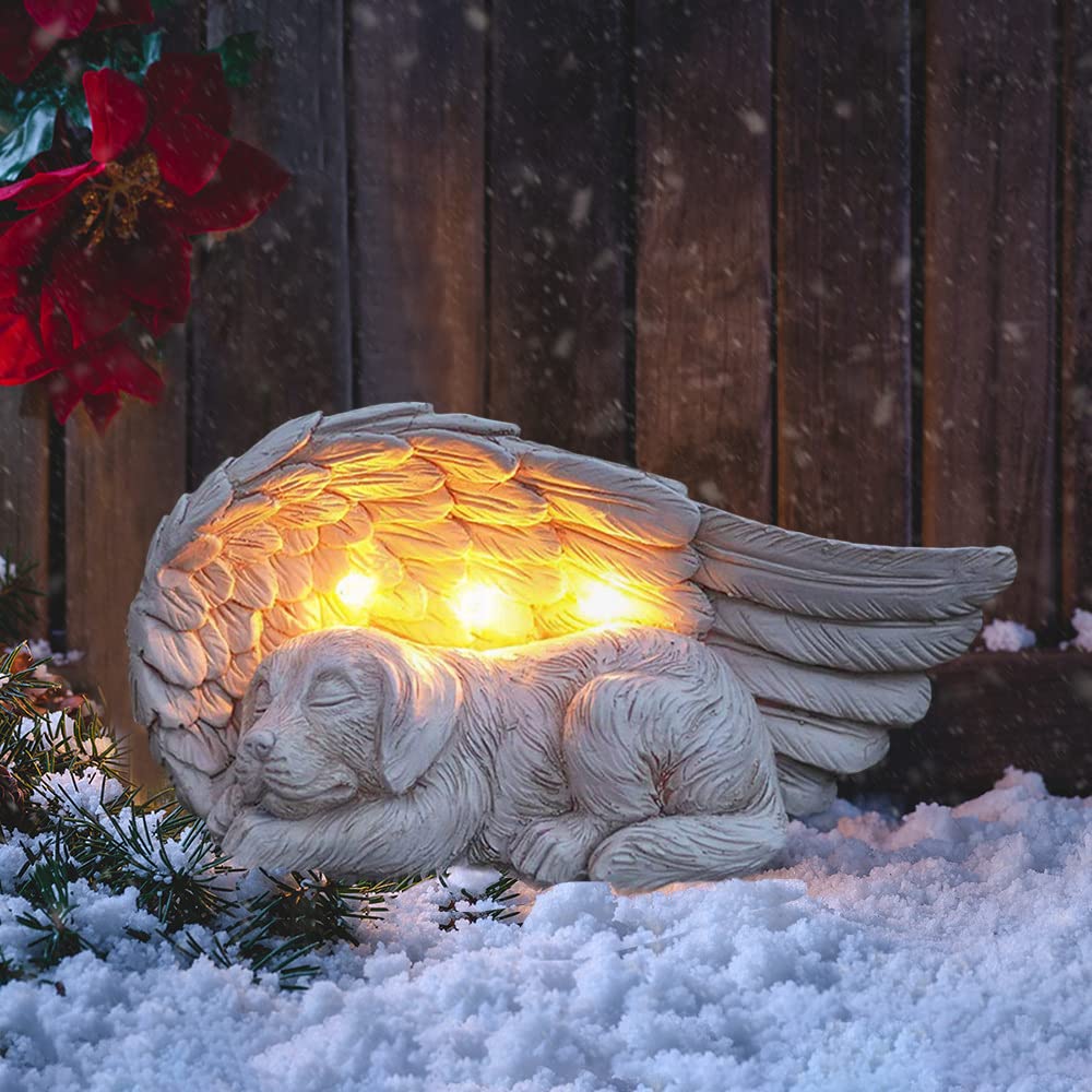iHeartDogs Forever My Guardian Angel Garden Solar Light - Pet Memorial Stone detail image 2