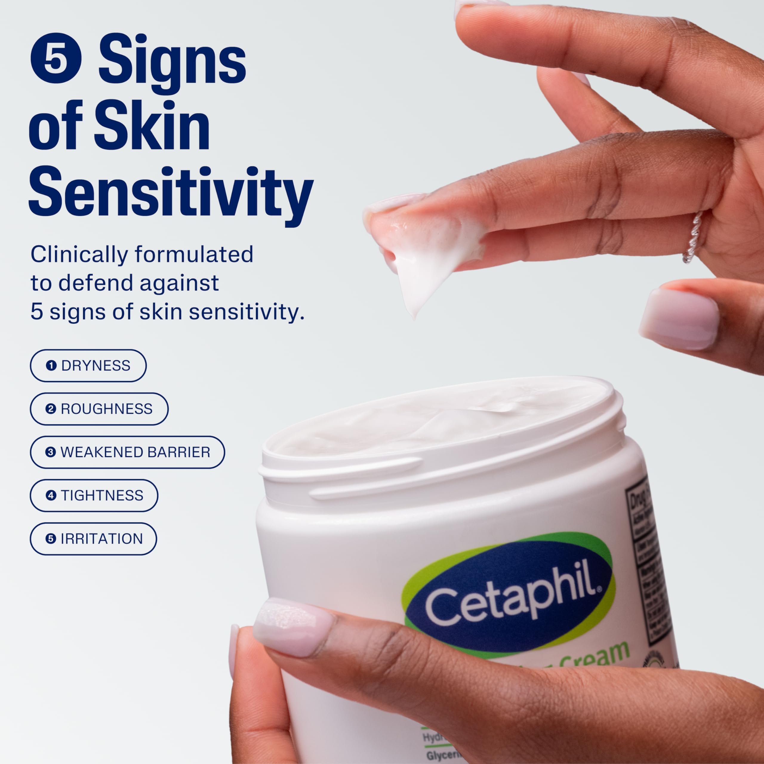 Cetaphil Face & Body Moisturizing Cream, Fragrance-Free, 20 oz detail image 2