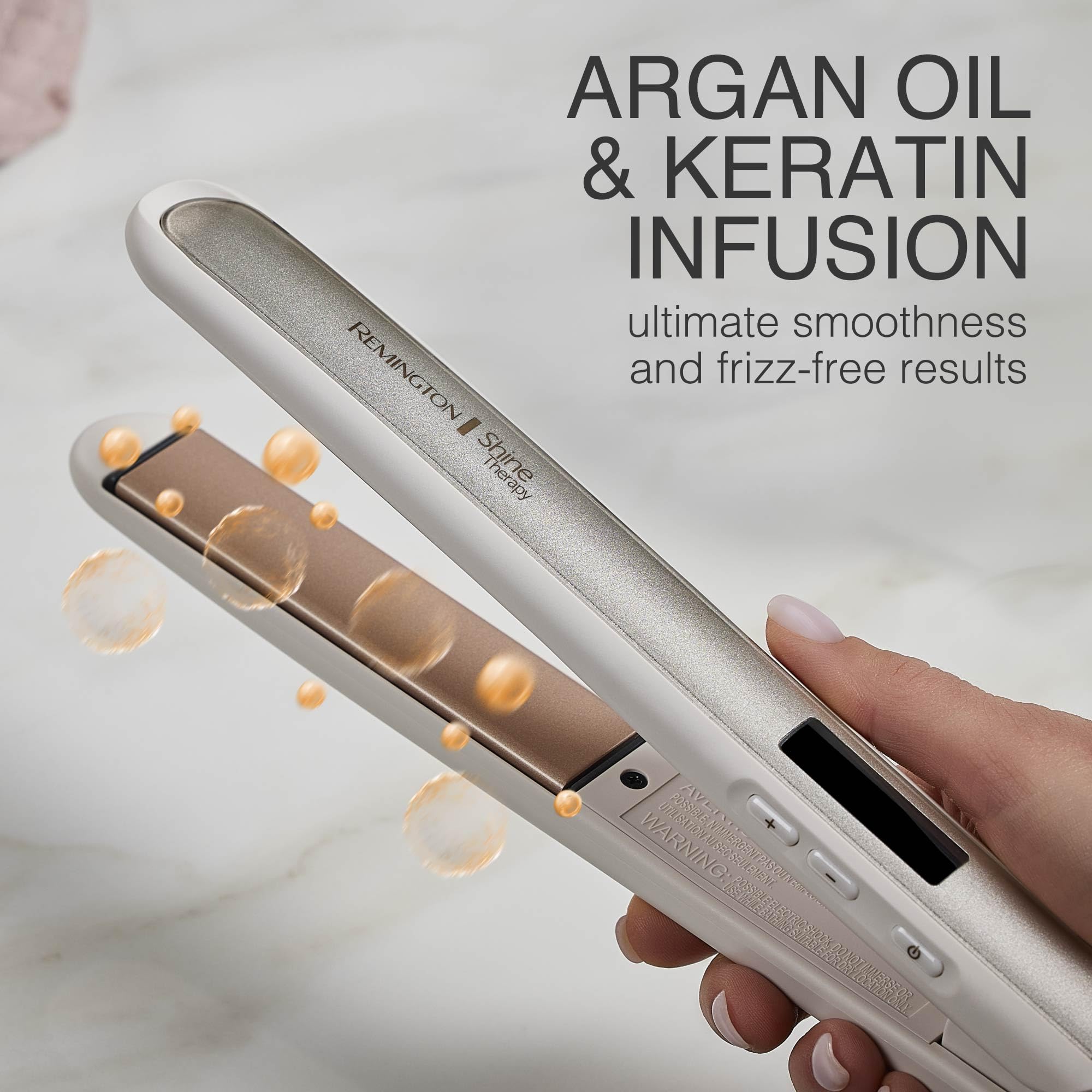 Remington Shine Therapy 1 Inch Hair Straightener, Argan Oil & Keratin detail image 6