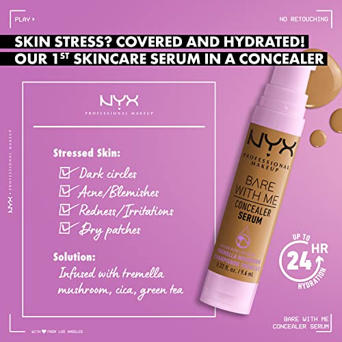 NYX PROFESSIONAL MAKEUP Bare With Me Concealer Serum, Concealer Makeup For Up To 24Hr Hydration - Light detail image 9