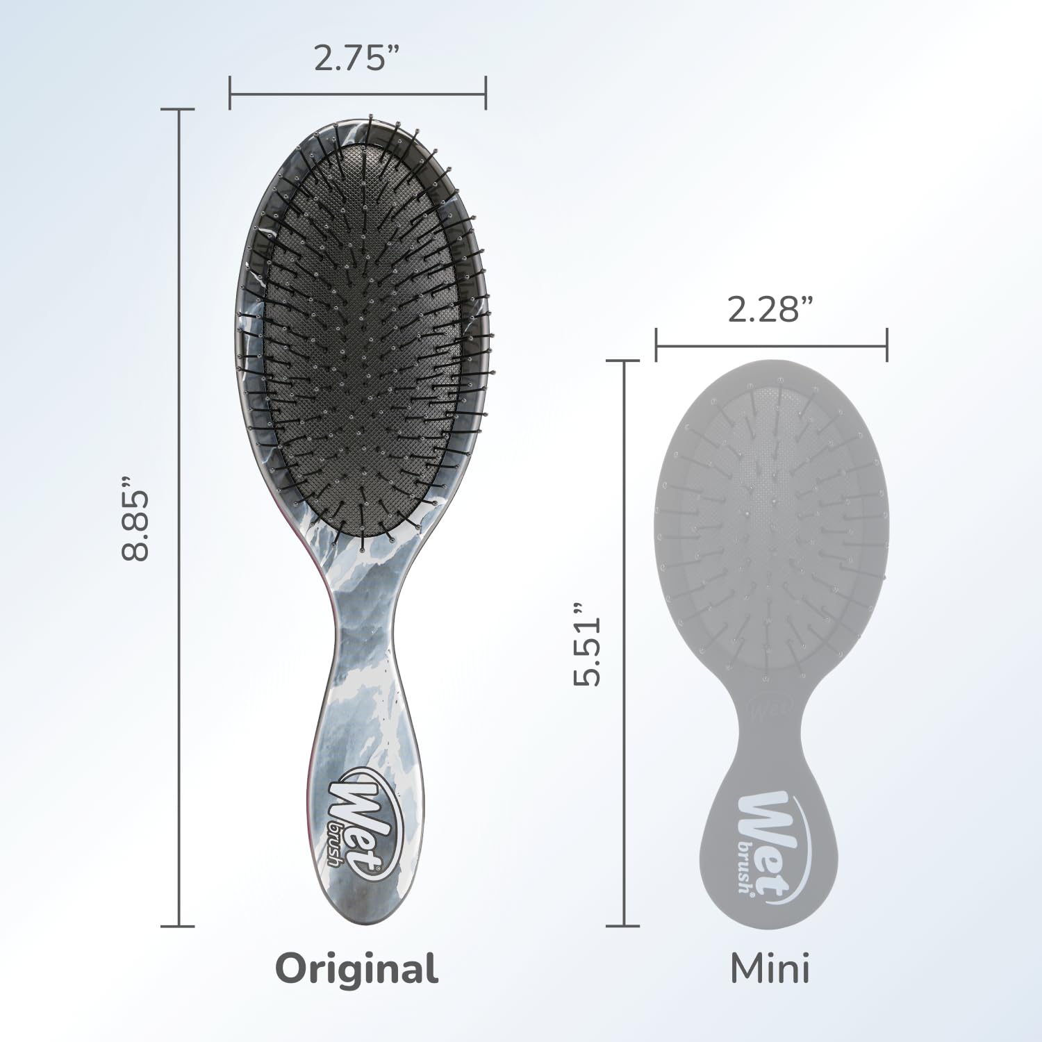 Wet Brush Original Detangler Brush - Metallic Marble, Onyx - All Hair Types - Ultra-Soft IntelliFlex Bristles Glide Through Tangles with Ease - Pain-Free Comb for Men, Women, Boys and Girls detail image 5