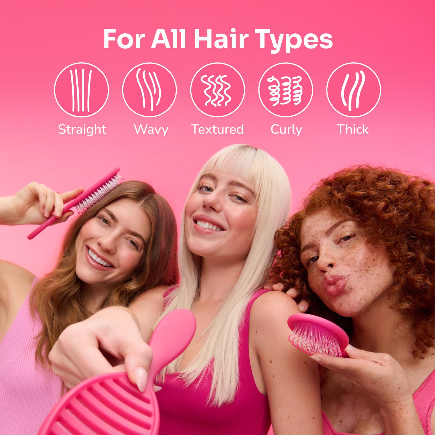 Wet Brush Original Detangler Hair Brush, Color Wash, Stripes, Ultra-Soft IntelliFlex Bristles - Detangling Hairbrush Glides Through Tangles For Wet, Dry & Damaged Hair, Women & Men detail image 3