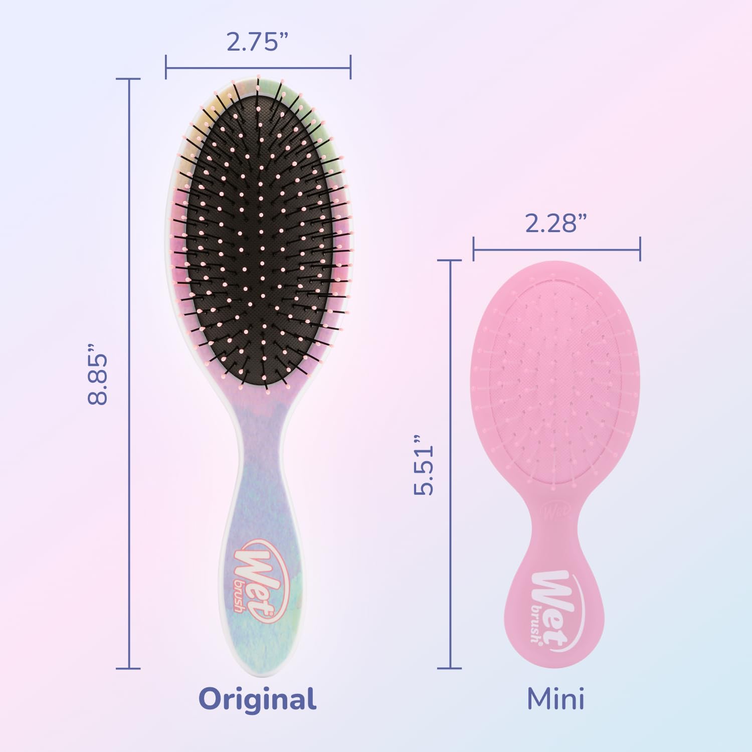 Wet Brush Original Detangler Hair Brush, Color Wash, Stripes, Ultra-Soft IntelliFlex Bristles - Detangling Hairbrush Glides Through Tangles For Wet, Dry & Damaged Hair, Women & Men detail image 5