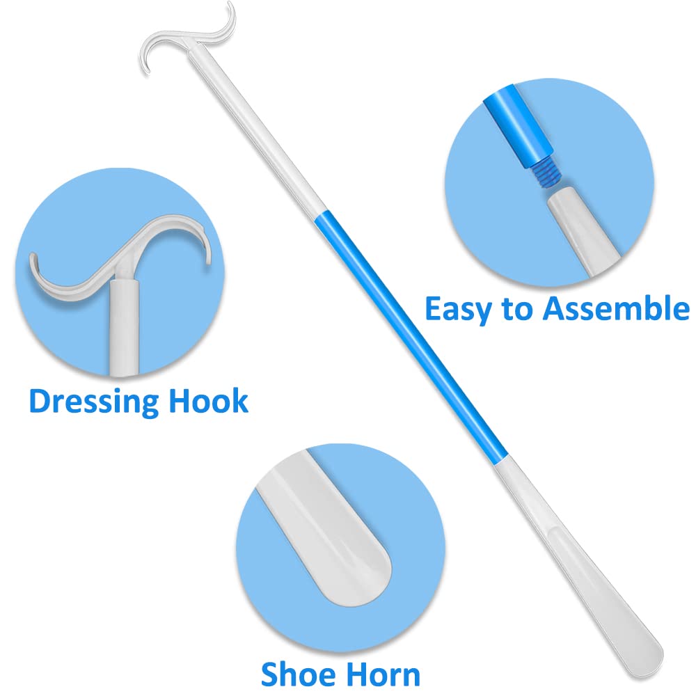 35. 5 Inch Long Handled Shoe Horn, Dressing Stick, Sock Remover Aid Helper - Versatile, Adjustable Dressing Aid for Shoes, Socks, Shirts, Pants - Long Shoe Horn, Shoe Horn Long Handle for Seniors detail image 4
