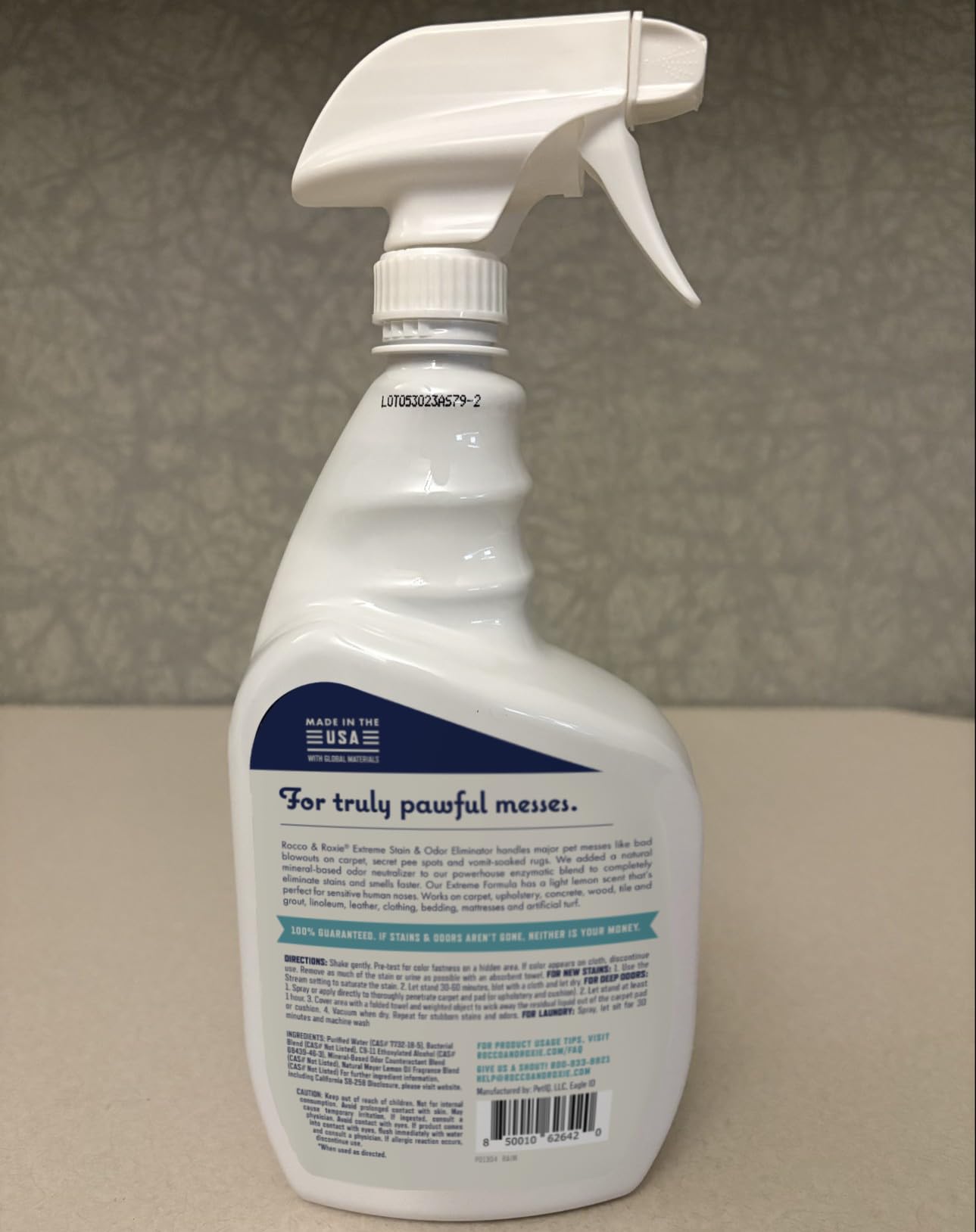 Rocco & Roxie Extreme Stain & Odor Eliminator – Enzymatic Pet Urine and Organic Stain Remover, 32 fl oz detail image 7