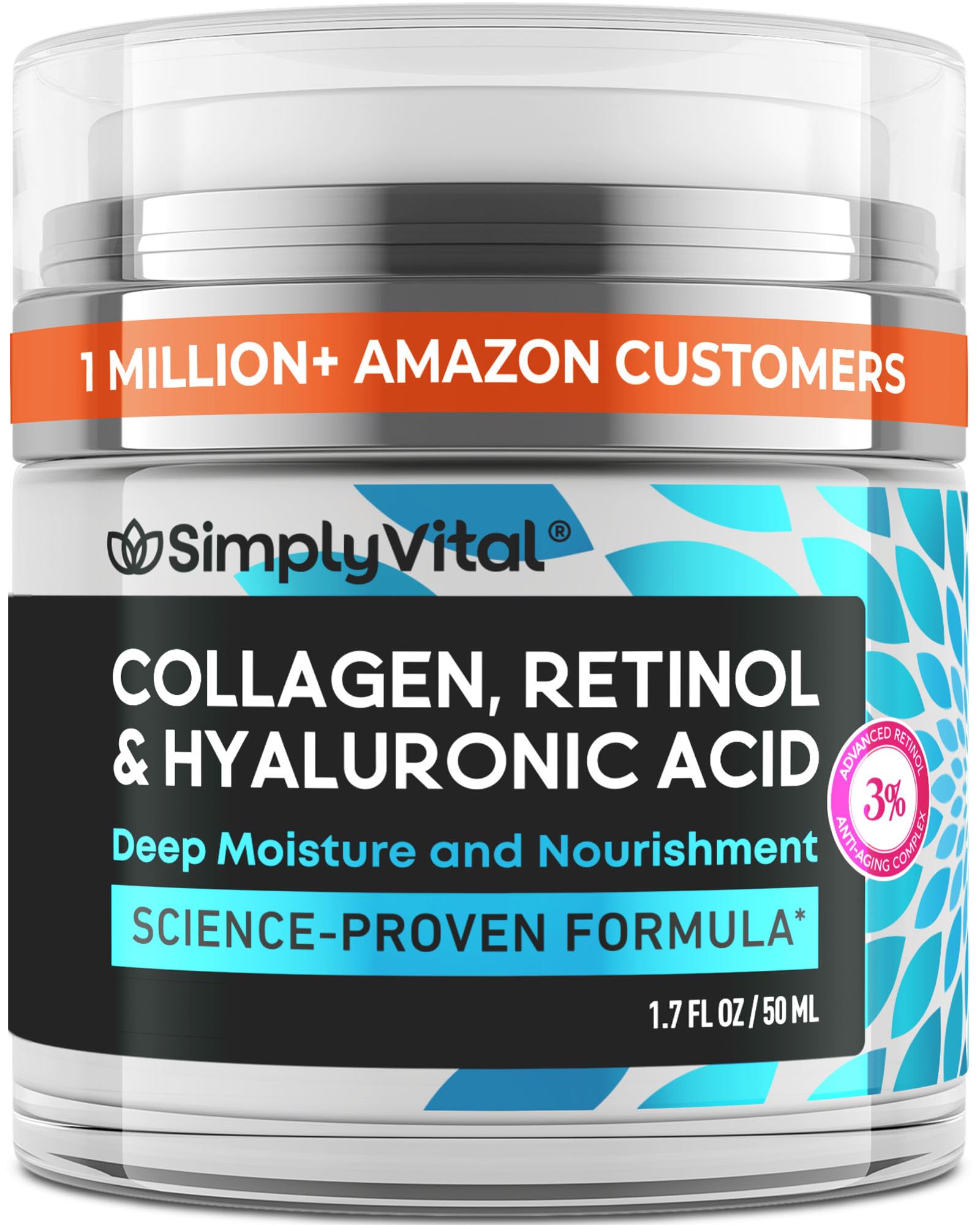 Anti-Aging Face & Neck Moisturizer with Retinol, Collagen & Hyaluronic Acid — 1. 7 fl oz detail image 1