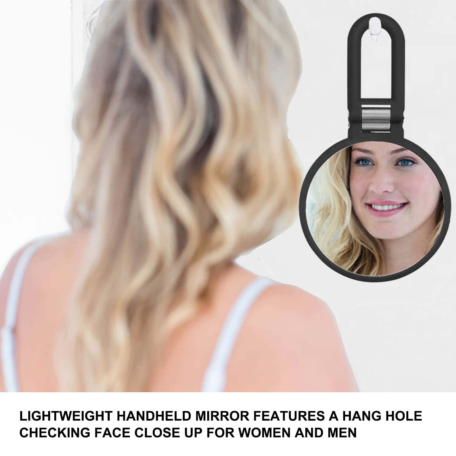 CLSEVXY Magnifying Handheld Mirror Double Sided, 1X 15X Magnification Hand Mirrors, Travel Folding Hand Held Mirror, 360°Rotation Pedestal Makeup Vanity Mirror detail image 9
