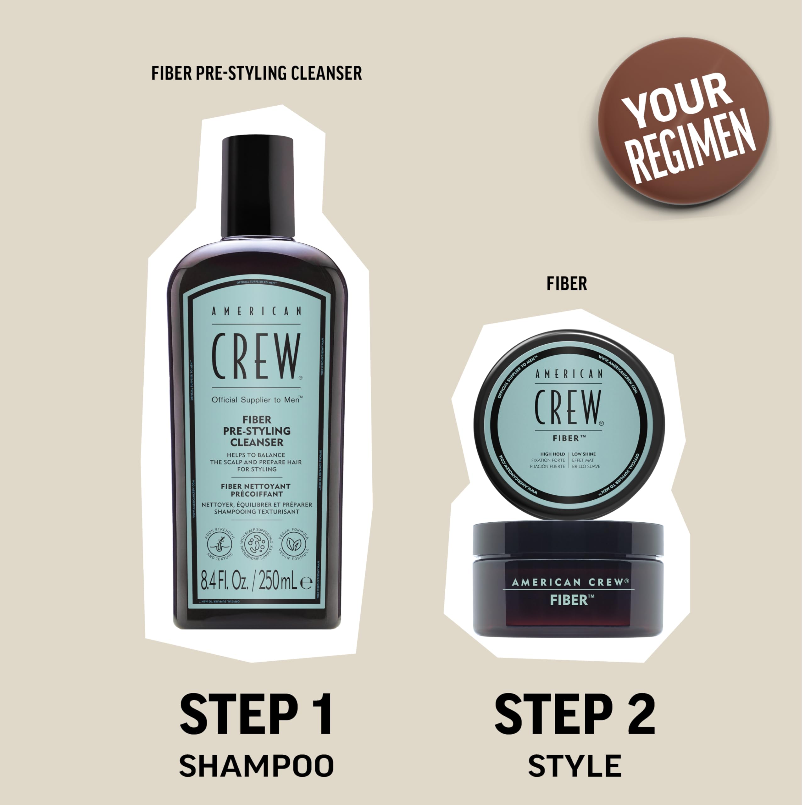 American Crew Men’s Hair Fiber, High Hold Low Shine, 3 oz detail image 6