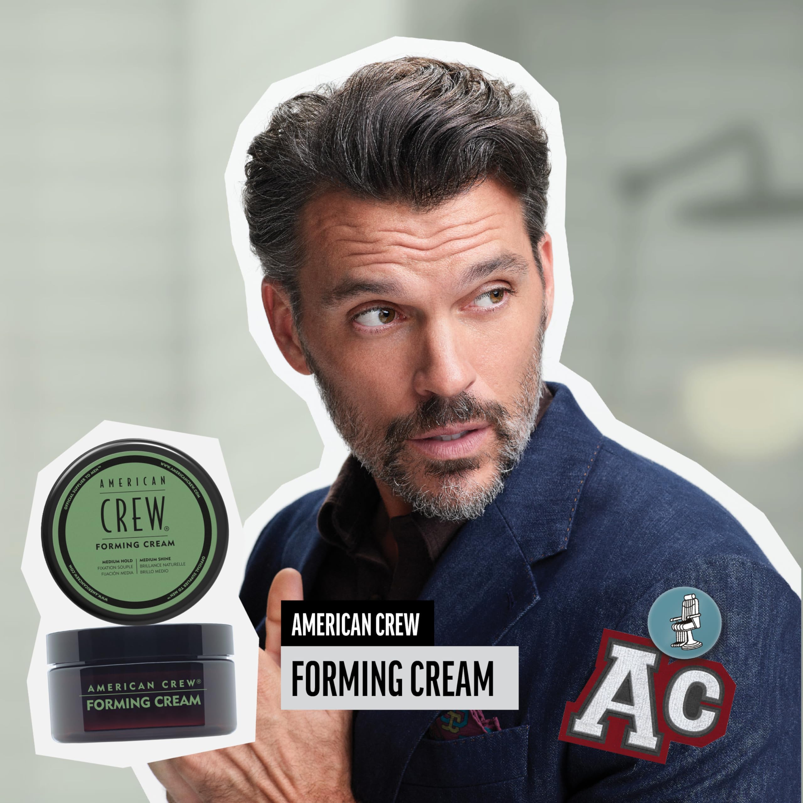 American Crew Men's Hair Forming Cream, Medium Hold & Medium Shine, 3 oz (Pack of 1) detail image 2