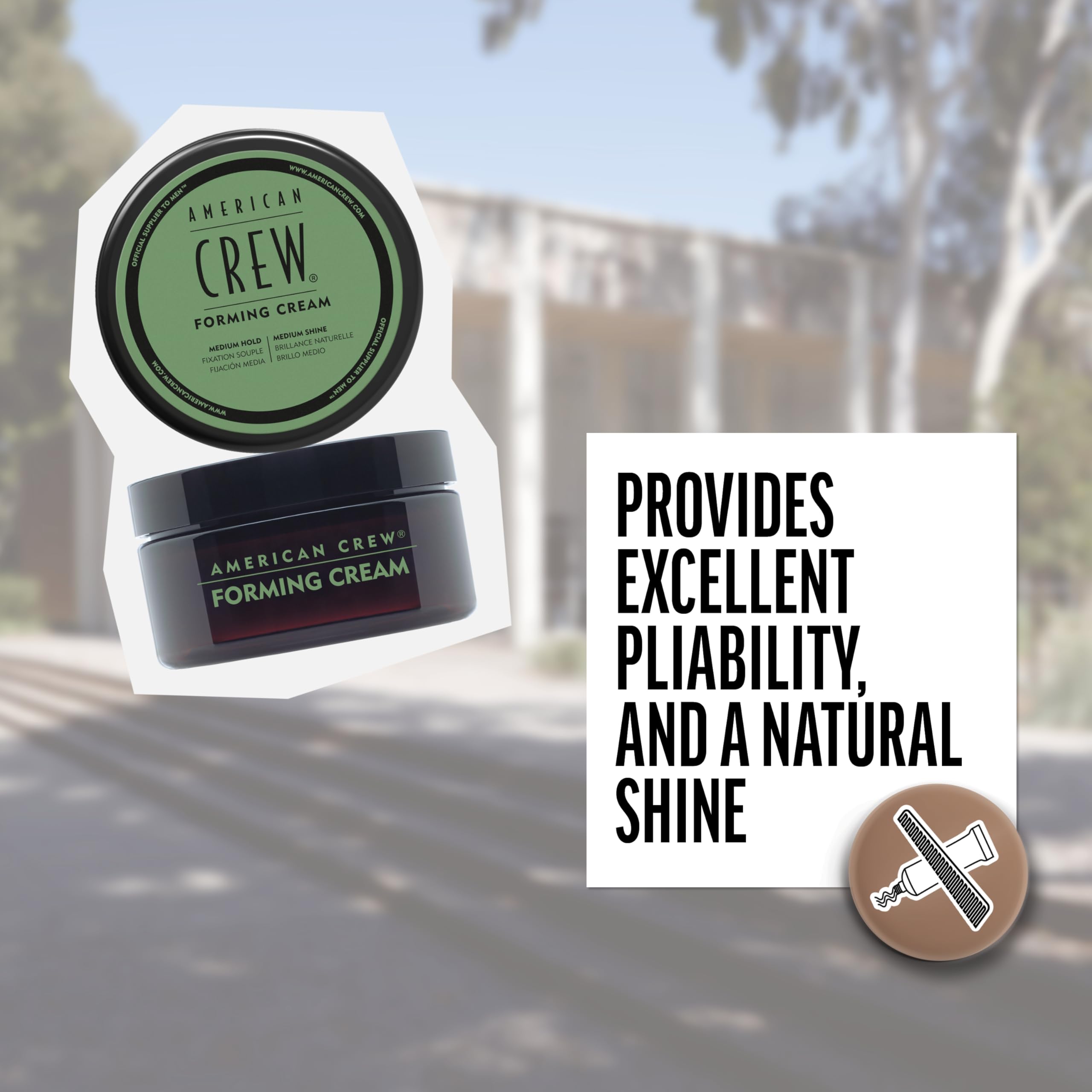 American Crew Men's Hair Forming Cream, Medium Hold & Medium Shine, 3 oz (Pack of 1) detail image 4