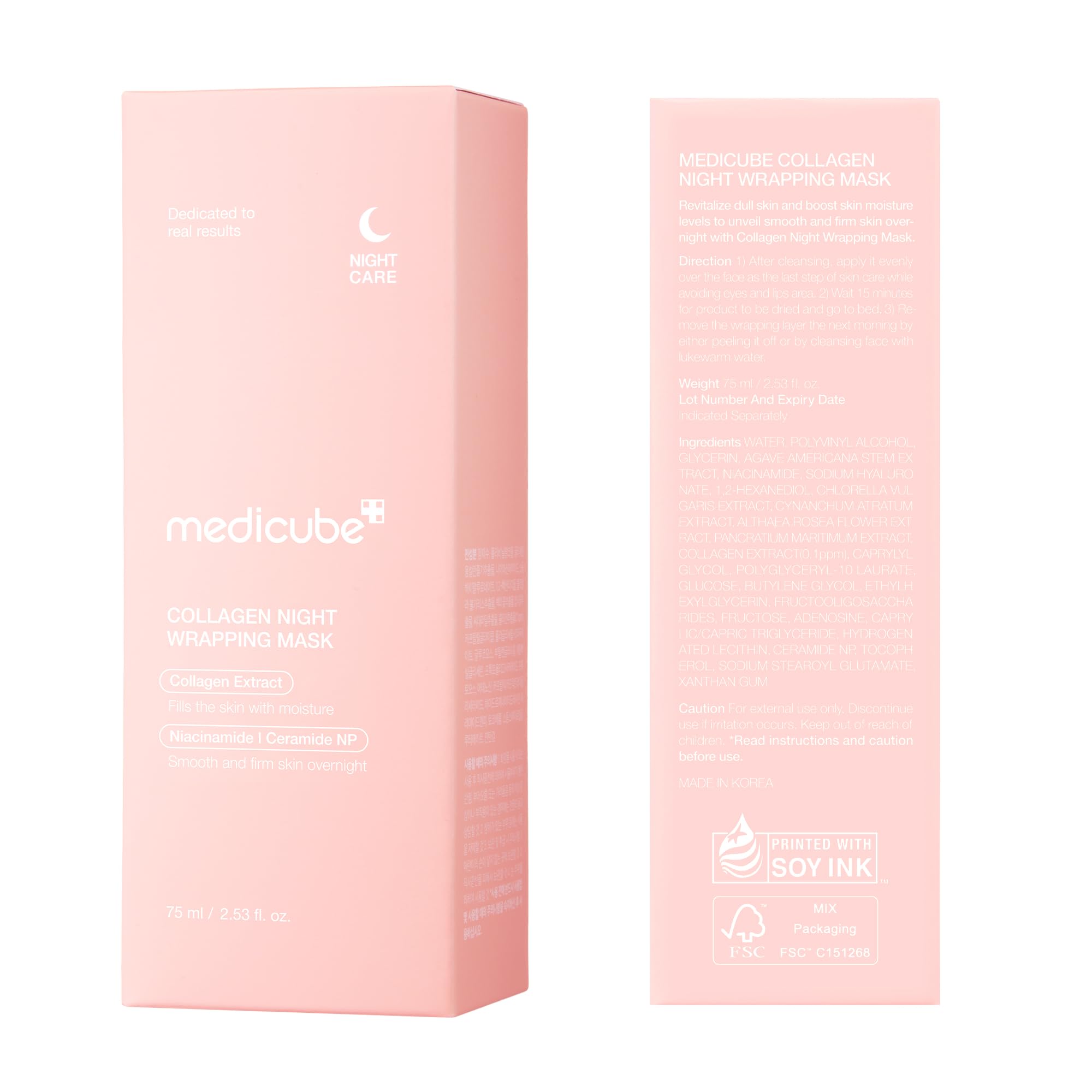 Medicube Collagen Night Wrapping Mask — Overnight Peel-Off Elasticity & Hydration Mask, 75ml detail image 8