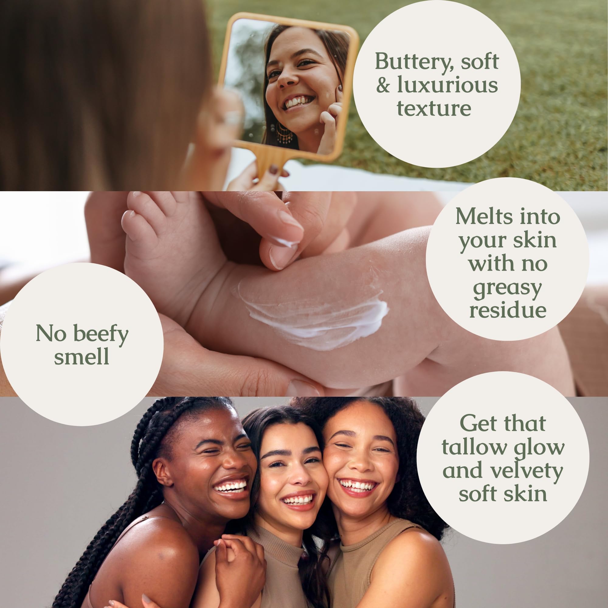 Hearth & Homestead Whipped Beef Tallow Balm for Skin & Face, Vanilla Orange, 1. 3 oz detail image 8