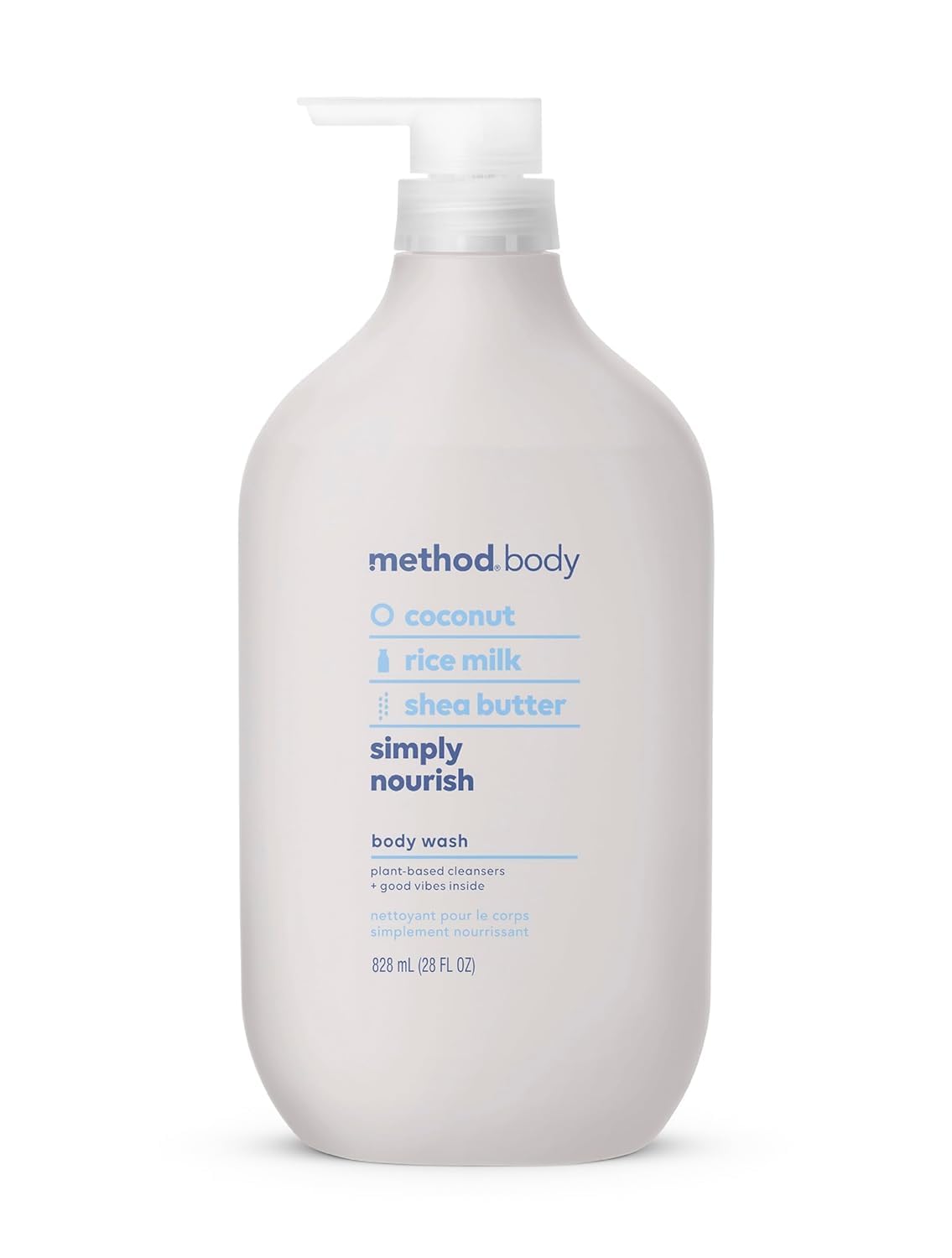 method Body Wash, Simply Nourish - Leaves Skin Feeling Soft & Moisturized, Made Without Parabens, Notes of Coconut, Rice Milk & Shea Butter, 28 Fl Oz detail image 1