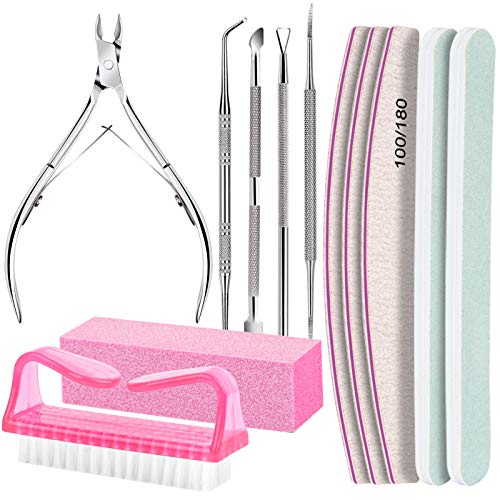 FANDAMEI Nail Care Kit, Nail Files 100/180, Nail Buffer Block, Cuticle Nippers, Cuticle Trimmer, Cuticle Pusher, Nail Tools, Nail Kit, Pedicure & Manicure Tools, Nail Prep Kit, Manicure Kit for Women detail image 8