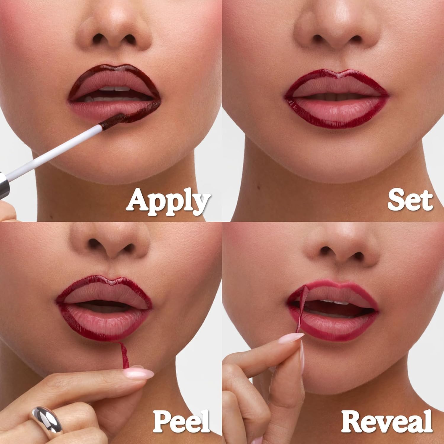 Sacheu Lip Liner STAY-N Peel Off Lip Stain, Longwear, p-INKED | Water-resistant, transfer & smudge-proof, lip tint with hyaluronic acid & vitamin E for conditioning benefits, matte finish detail image 6