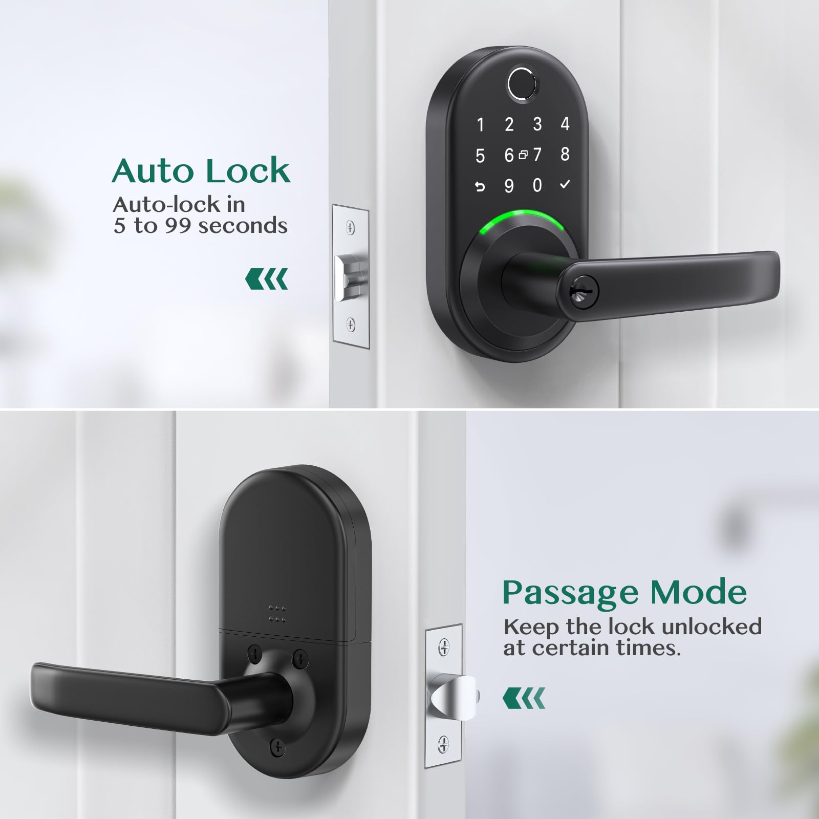 Smart Door Handle Lock with Keypad: Yamiry Fingerprint Smart Knob - Keyless Entry Digital Lock for Front Door - Deadbolt with APP - Generate Passcode Remotely - DIY Installation detail image 7