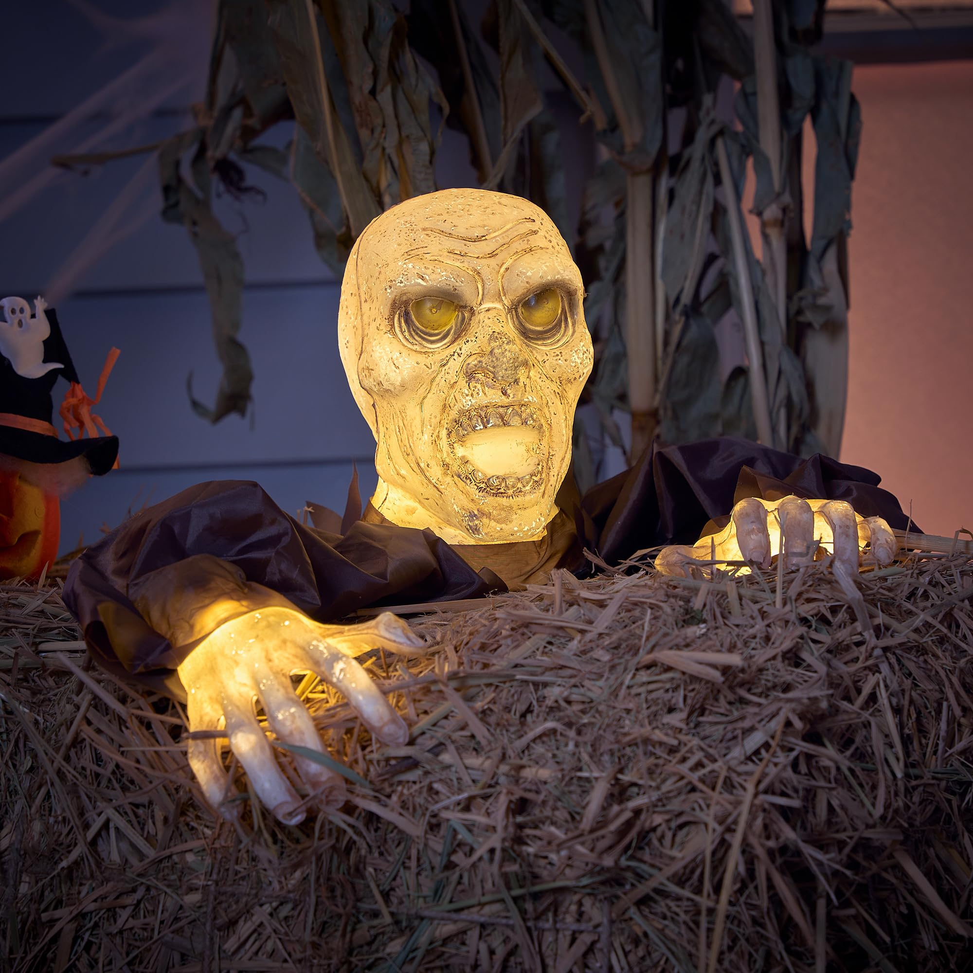 JOYIN 20. 5" Halloween Outdoor Light-Up Zombie Grave Digger – Illuminated Yard Tombstone Decoration detail image 7
