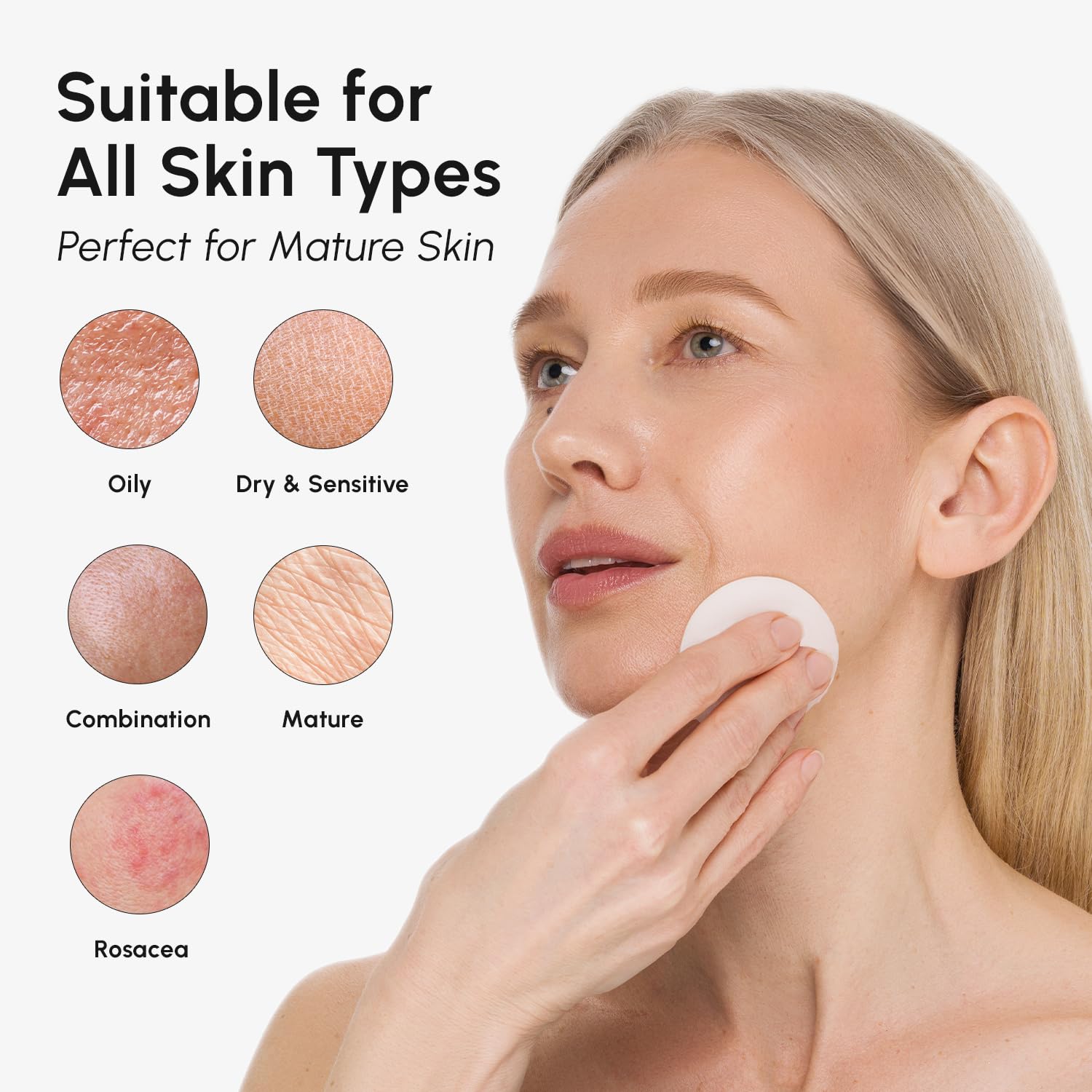 MAREE Glycolic Acid Toner Pads - Face Pads for Exfoliating Peel Zero Pore detail image 9