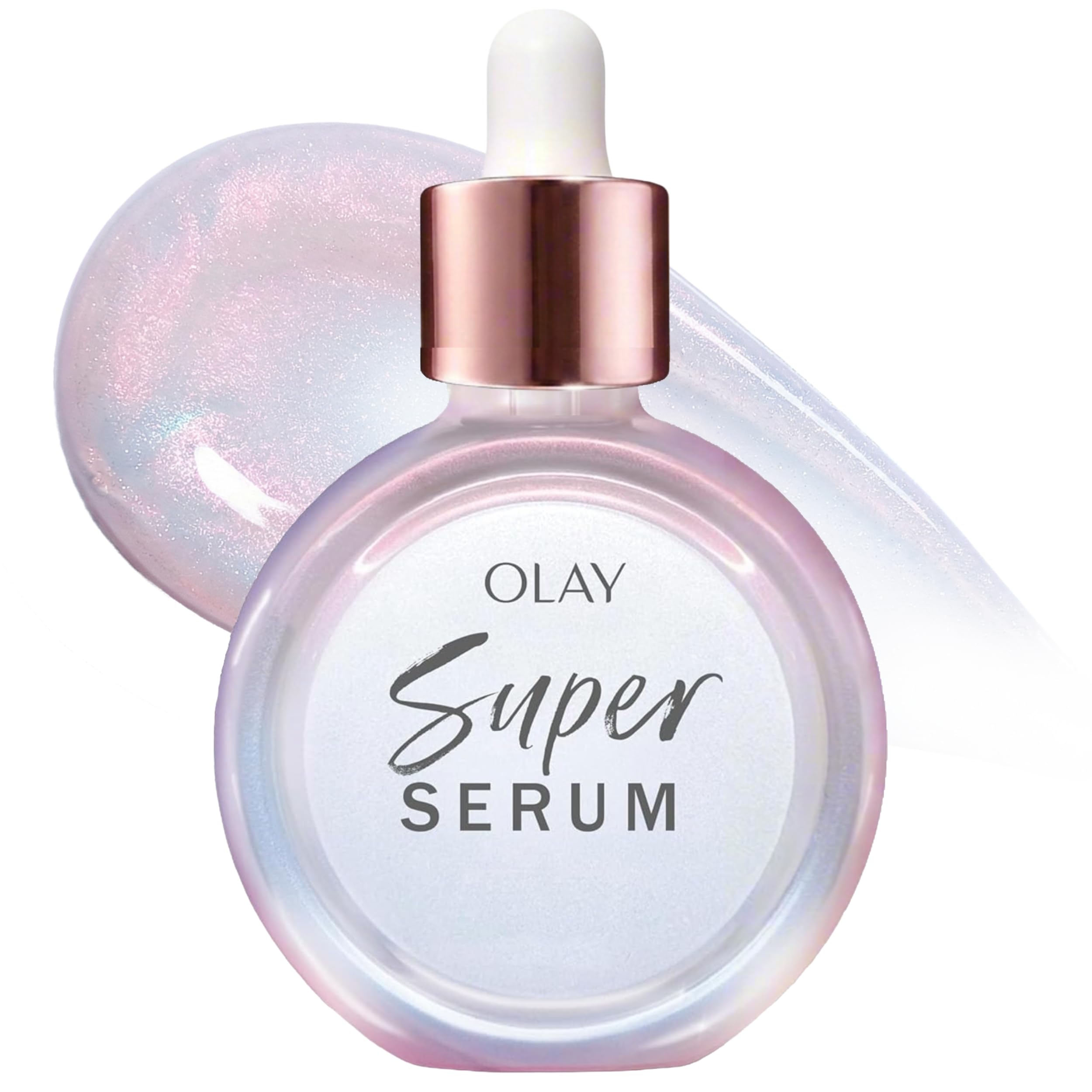 Olay Super Serum - Face Serum with Activated Niacinamide, Vitamin C & E, Collagen Peptide, AHA - 5-in-1 Brightening, Hydrating, Smoothing, Firming, Evening Tone - 1. 0 oz detail image 1