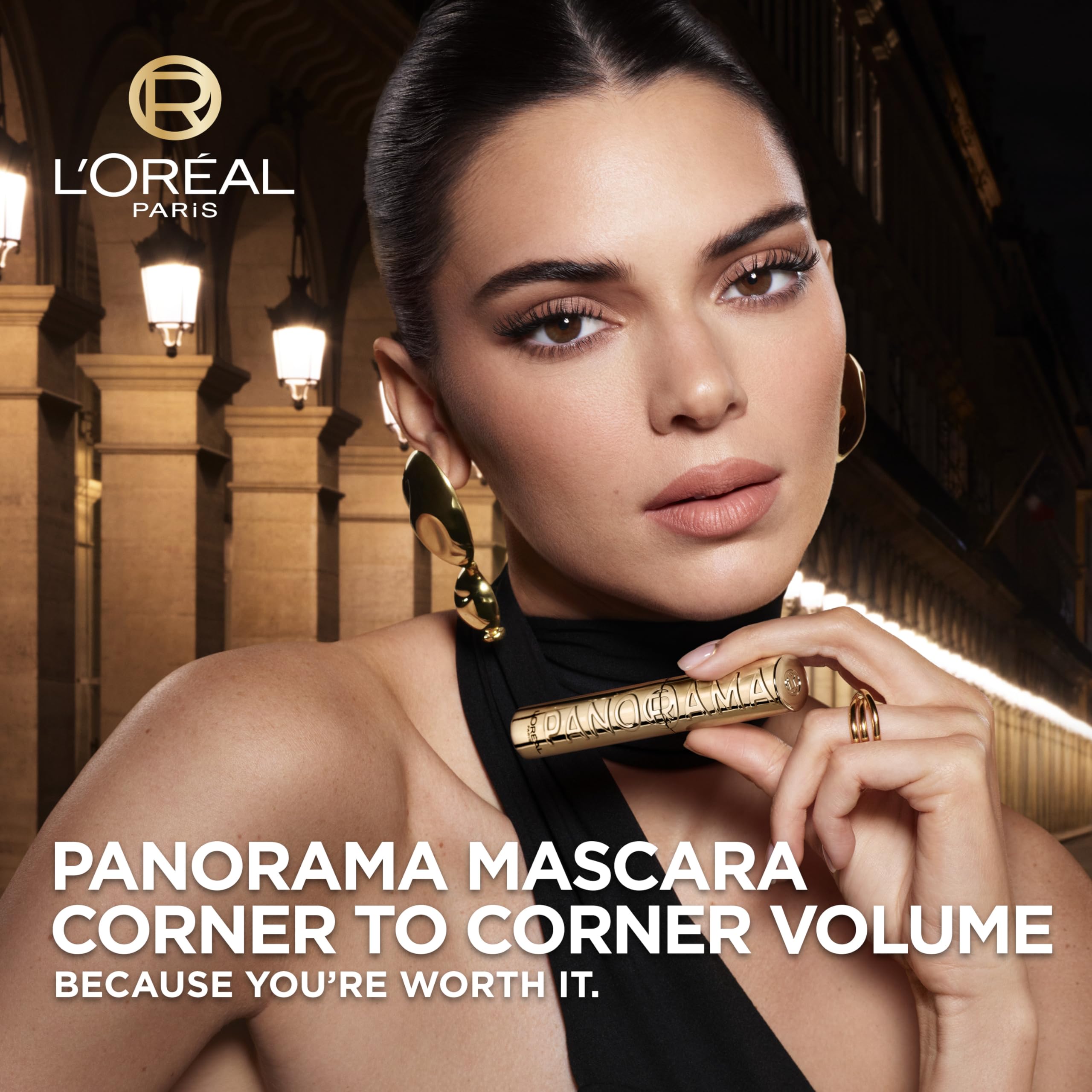 L'Oreal Paris Voluminous Panorama Mascara, Volumizing & Lengthening, Washable, Smudge-Resistant, Blackest Black, 0. 33 fl oz detail image 2