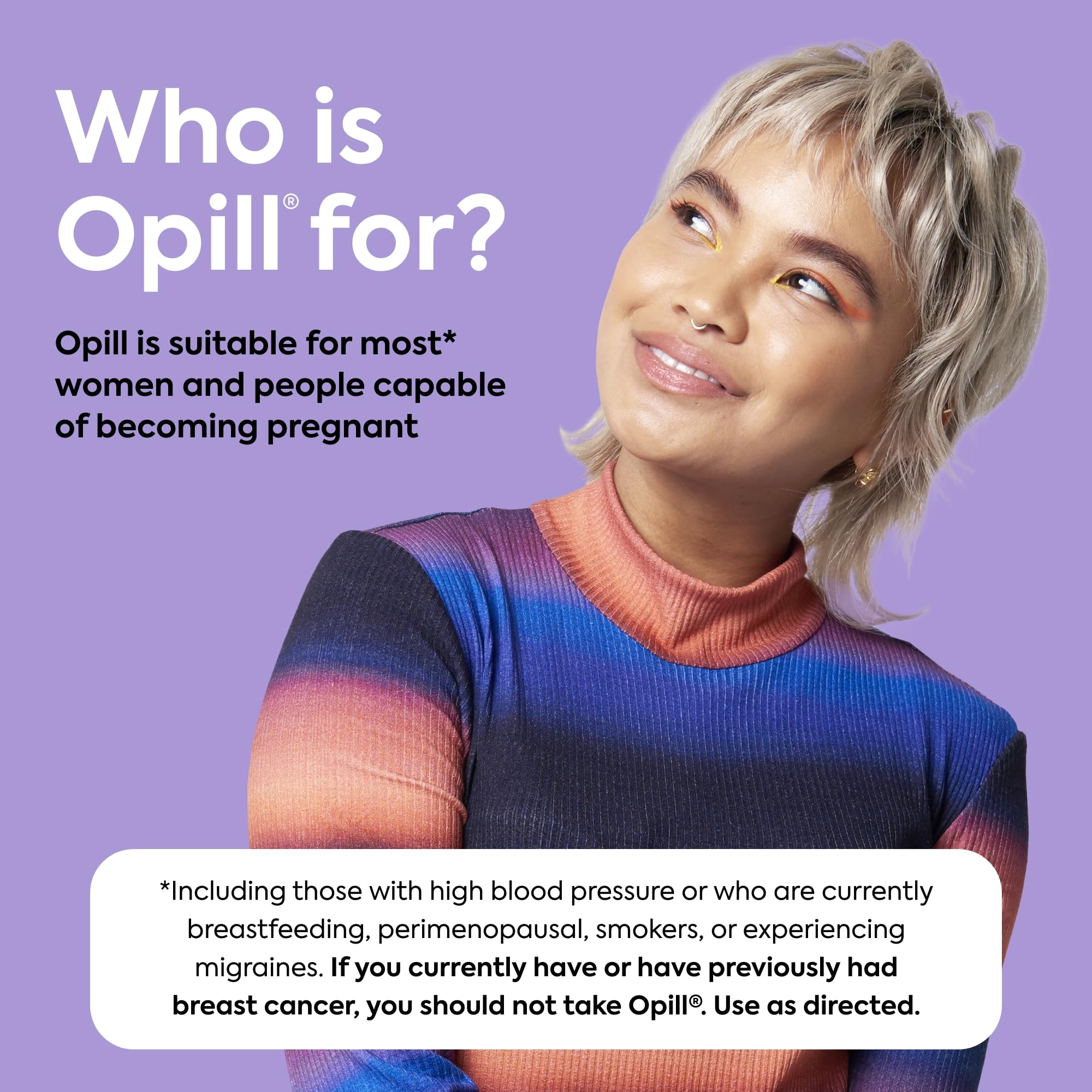 Opill, Daily Birth Control Pills, Over-the-Counter Progestin-Only Oral Contraceptive, FDA-Approved & Estrogen-Free, 28 Count detail image 7