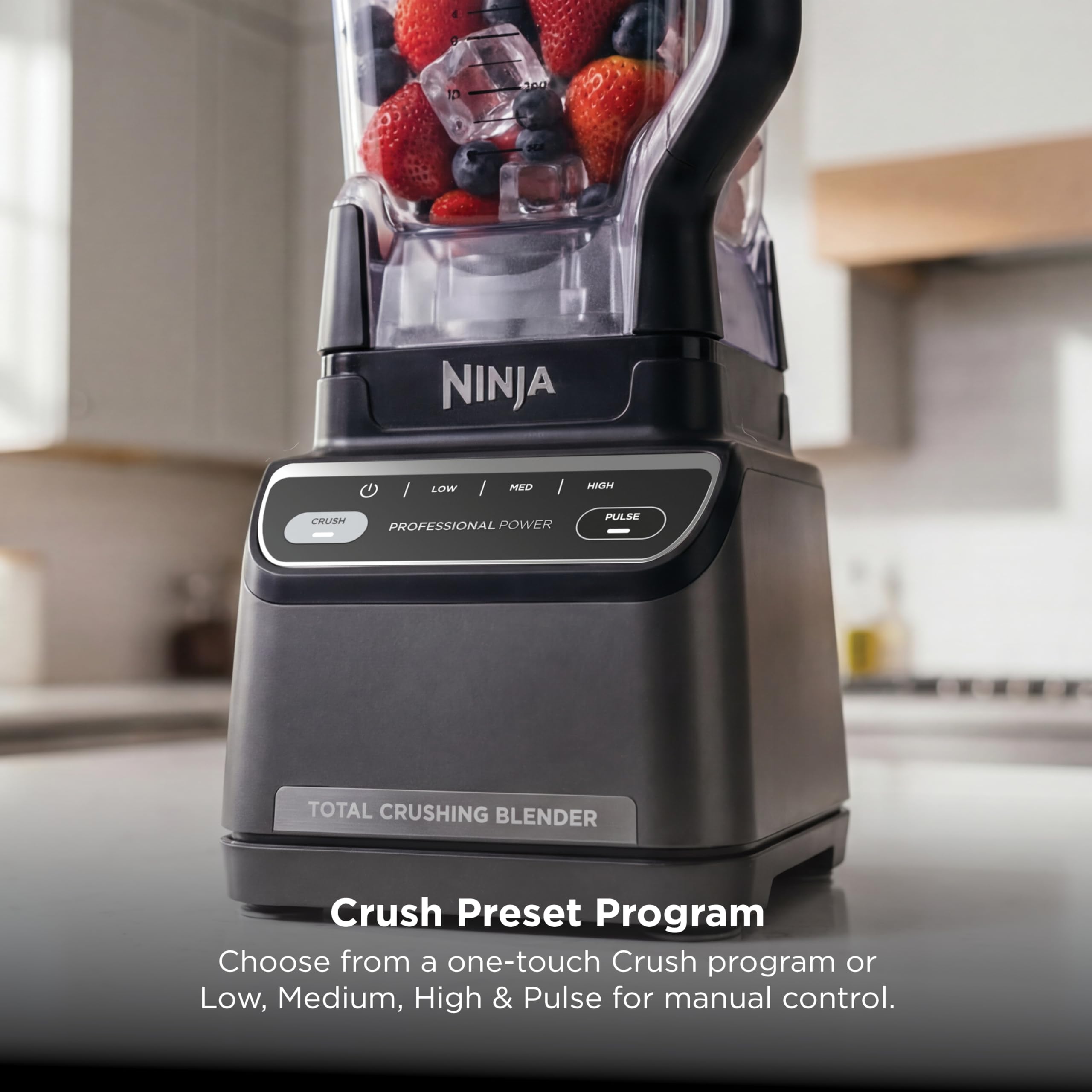 Ninja Professional Blender 2. 0 – 1200W, Total Crushing Blades, Auto-iQ, 72-oz Pitcher (Dark Grey) BR201AMZ detail image 6