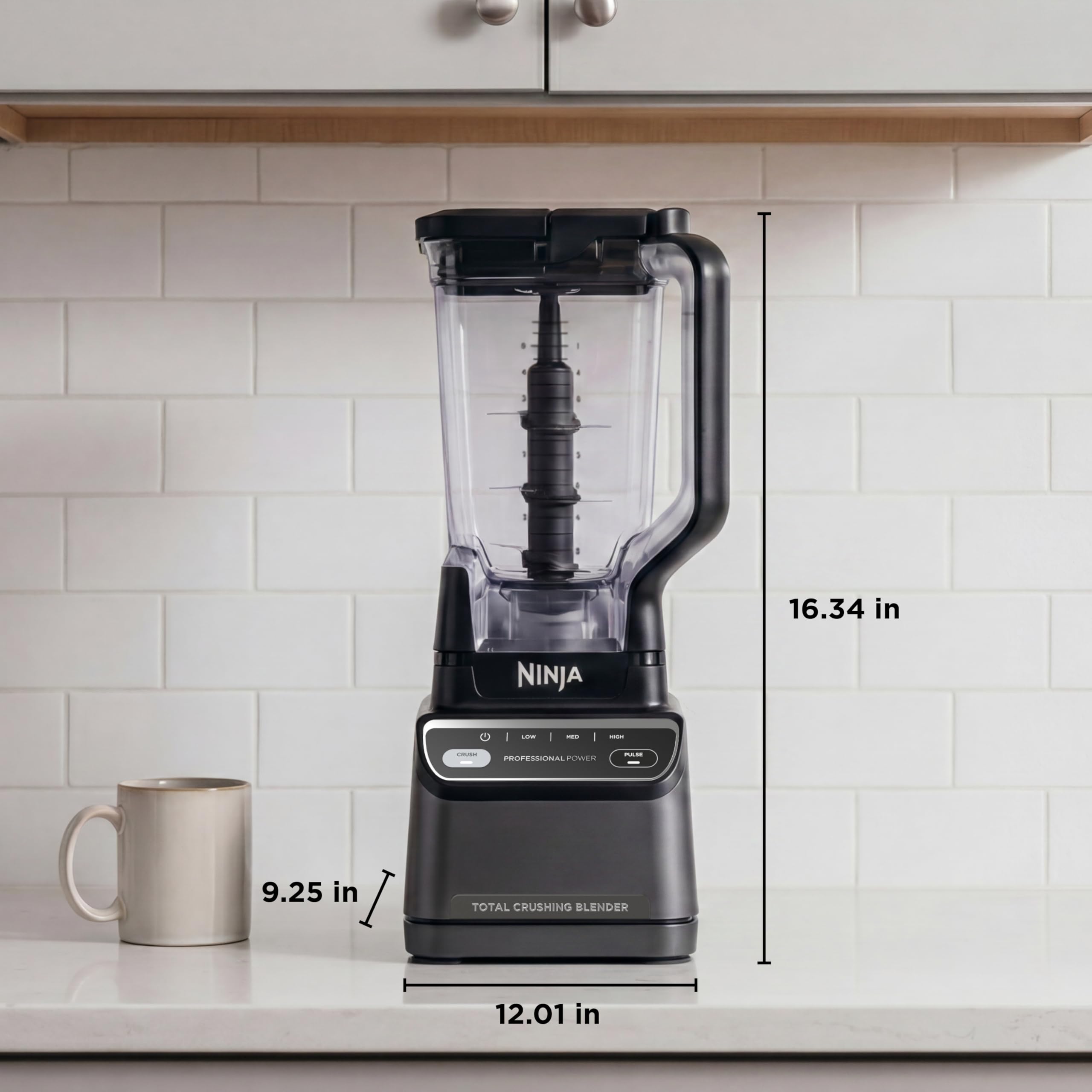 Ninja Professional Blender 2. 0 – 1200W, Total Crushing Blades, Auto-iQ, 72-oz Pitcher (Dark Grey) BR201AMZ detail image 7