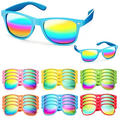 JOYIN Kids Sunglasses, Pack of 12, Multicolor Fluorescent, UV Protection, Party Favors detail image 8