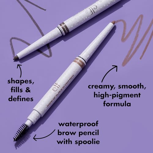 e. l. f. Instant Lift Waterproof Eyebrow Pencil, Dual-Ended with Precision Tip & Spoolie, Deep Brown detail image 7