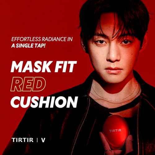TIRTIR Mask Fit Red Cushion Foundation — Full Coverage, Weightless, Satin Glow Finish, Buildable BB Cushion (#24N Latte, 0. 63 Fl Oz) detail image 9