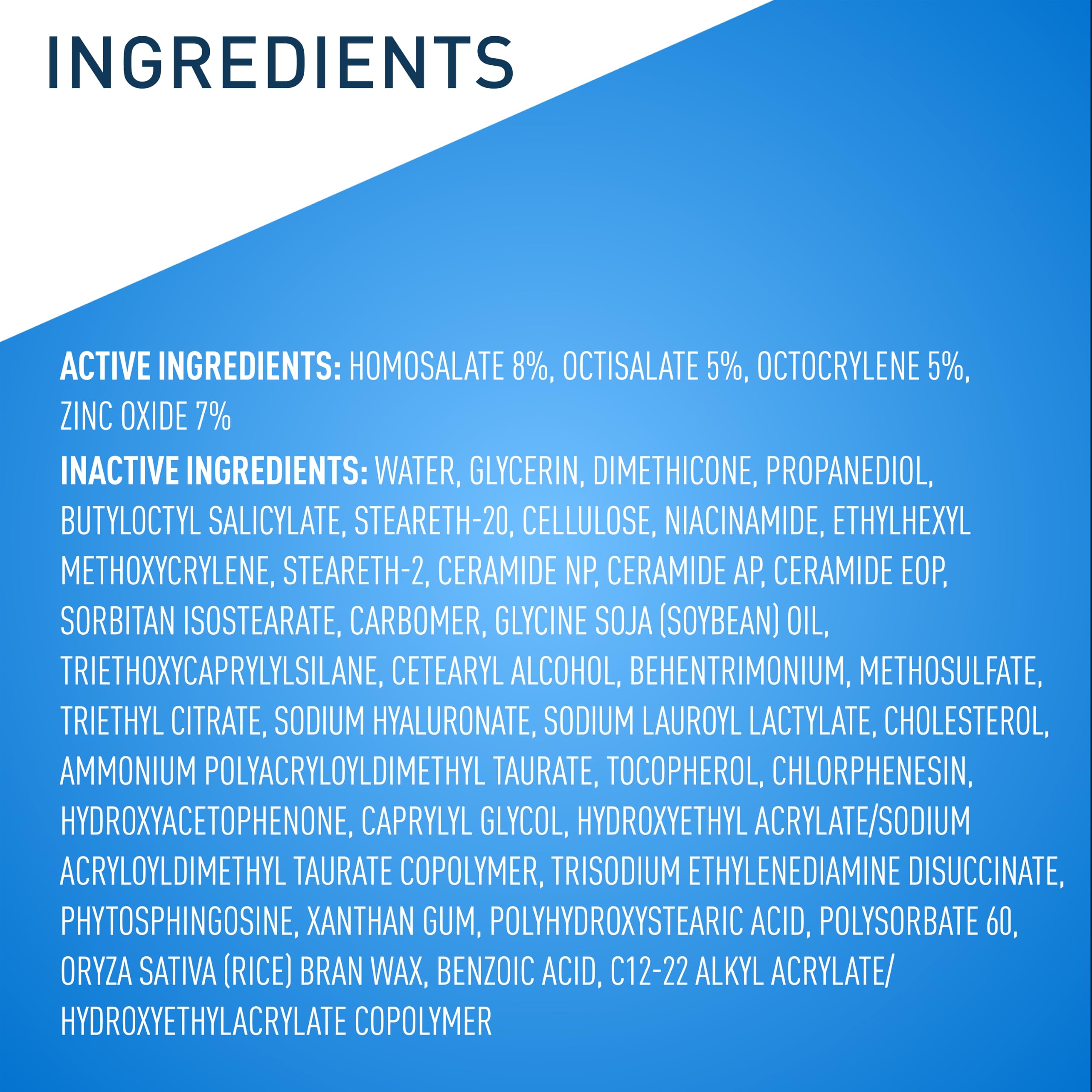 CeraVe AM Facial Moisturizing Lotion SPF 50, Face Moisturizer with Hyaluronic Acid, Niacinamide & Ceramides, Non-Greasy, No White Cast, Non-Comedogenic Sunscreen, 3 oz detail image 9
