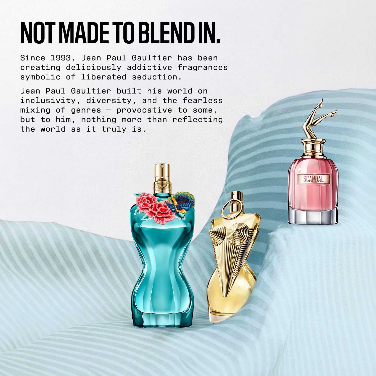 Jean Paul Gaultier La Belle Paradise Garden Eau de Parfum for Women — Long-Lasting Floral Amber Fragrance with Blue Water Lily, Iris & Vanilla detail image 8