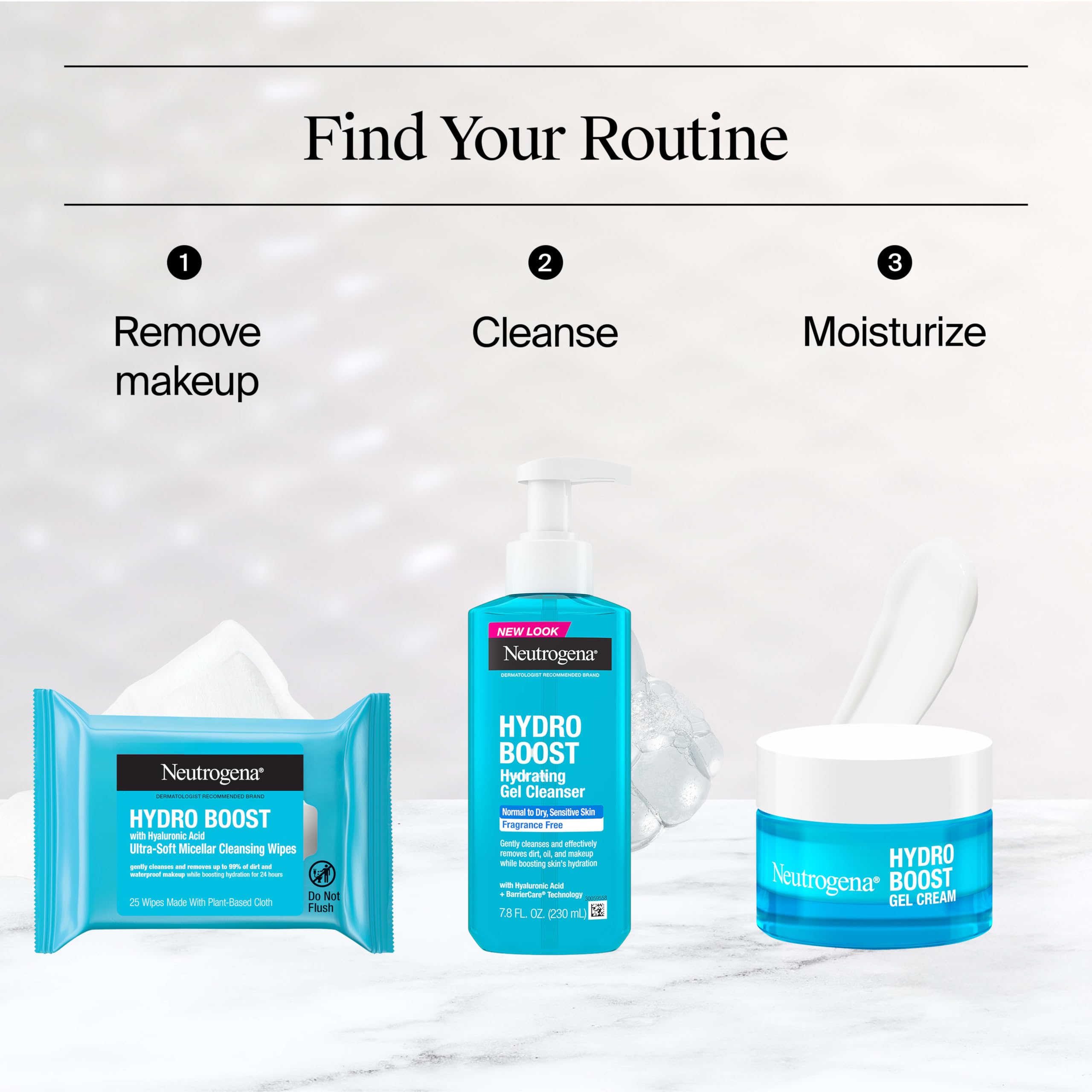 Neutrogena Hydro Boost Hydrating Gel Cream Face Moisturizer for Sensitive Skin, 1. 7 fl oz + Travel Hydrating Gel Cleanser 0. 5 fl oz, Alcohol & Fragrance Free detail image 6