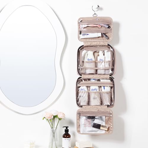 NISHEL Travel Toiletry Bag for women, Portable Hanging makeup Organizer detail image 8