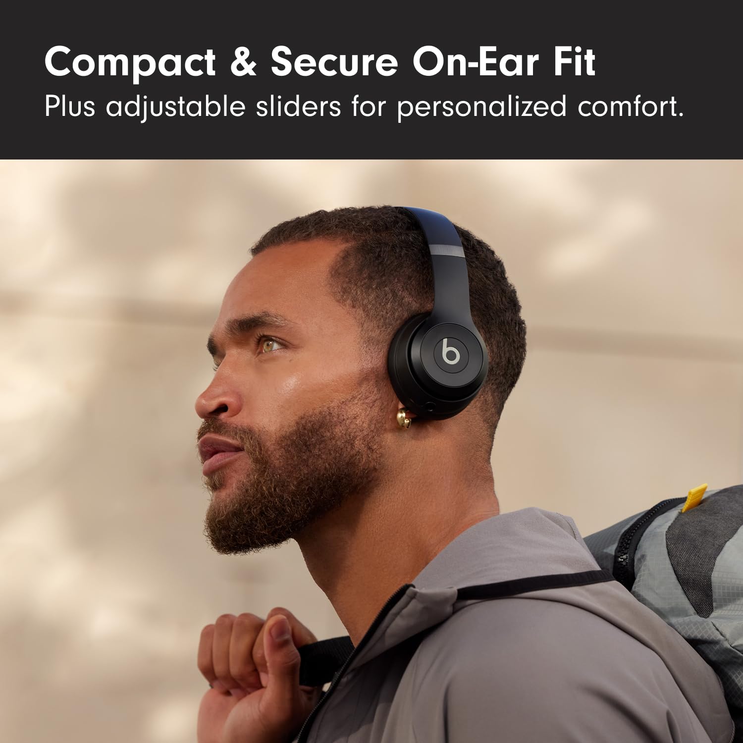 Beats Solo 4 - Wireless On-Ear Bluetooth Headphones, Up to 50-Hour Battery Life, Ultra-Lightweight Comfort, Powerful and Balanced Sound, Apple & Android Compatible - Matte Black detail image 3