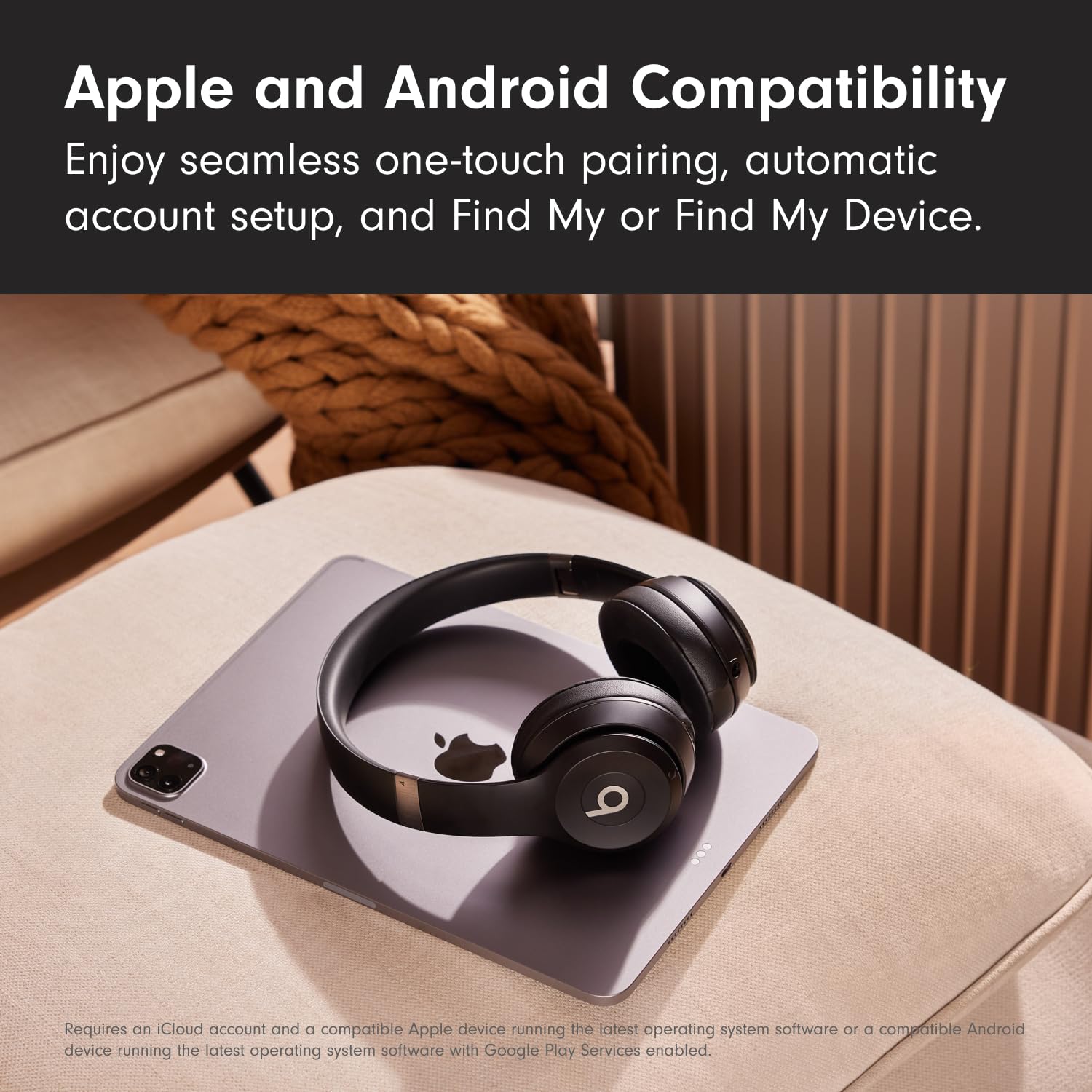 Beats Solo 4 - Wireless On-Ear Bluetooth Headphones, Up to 50-Hour Battery Life, Ultra-Lightweight Comfort, Powerful and Balanced Sound, Apple & Android Compatible - Matte Black detail image 8