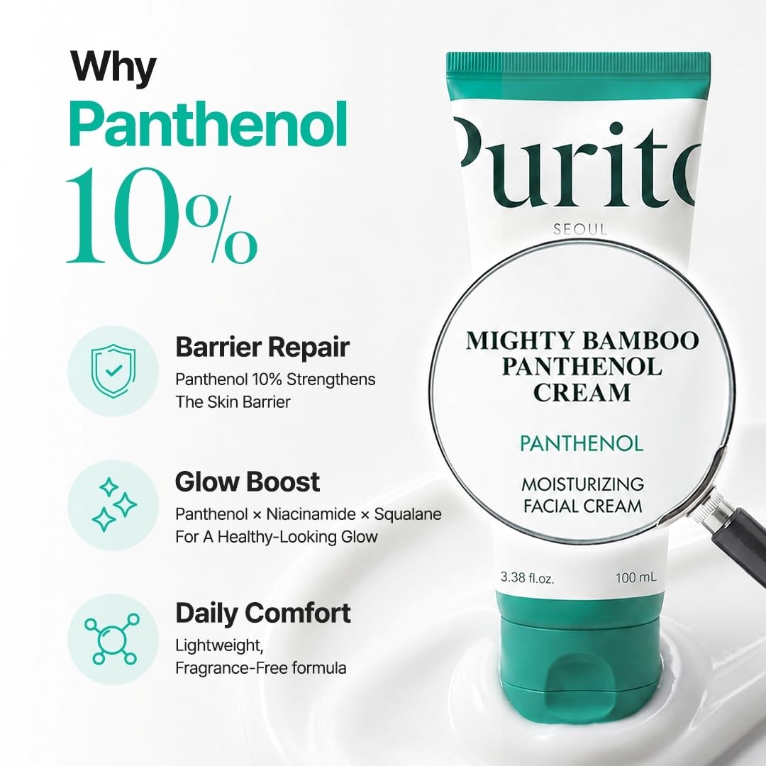 PURITO Panthenol 10% Barrier Cream for Sensitive Skin, 3. 38 fl. oz detail image 3