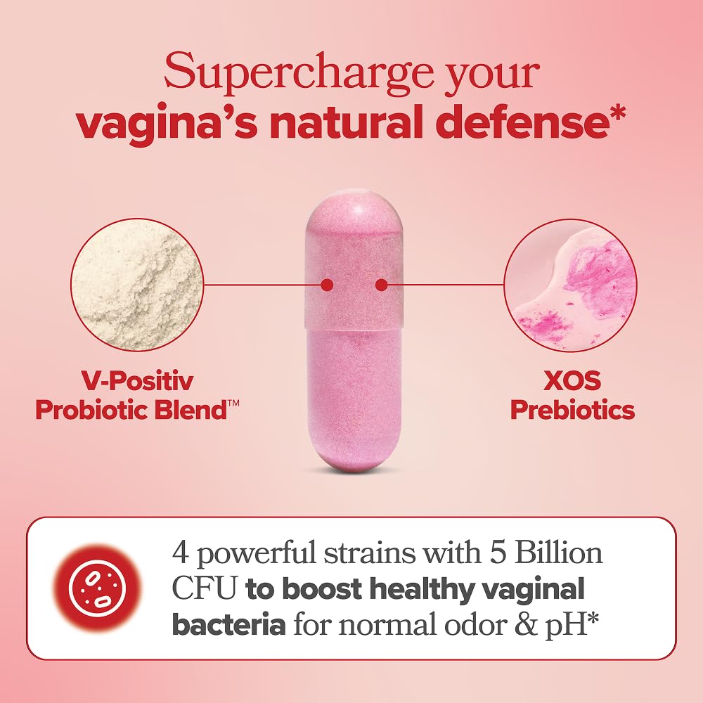 O Positiv URO Vaginal Probiotics for Women with Prebiotics & Lactobacillus — Vaginal pH Balance, Odor & Flora Support, 60 Capsules (1 Month) detail image 4