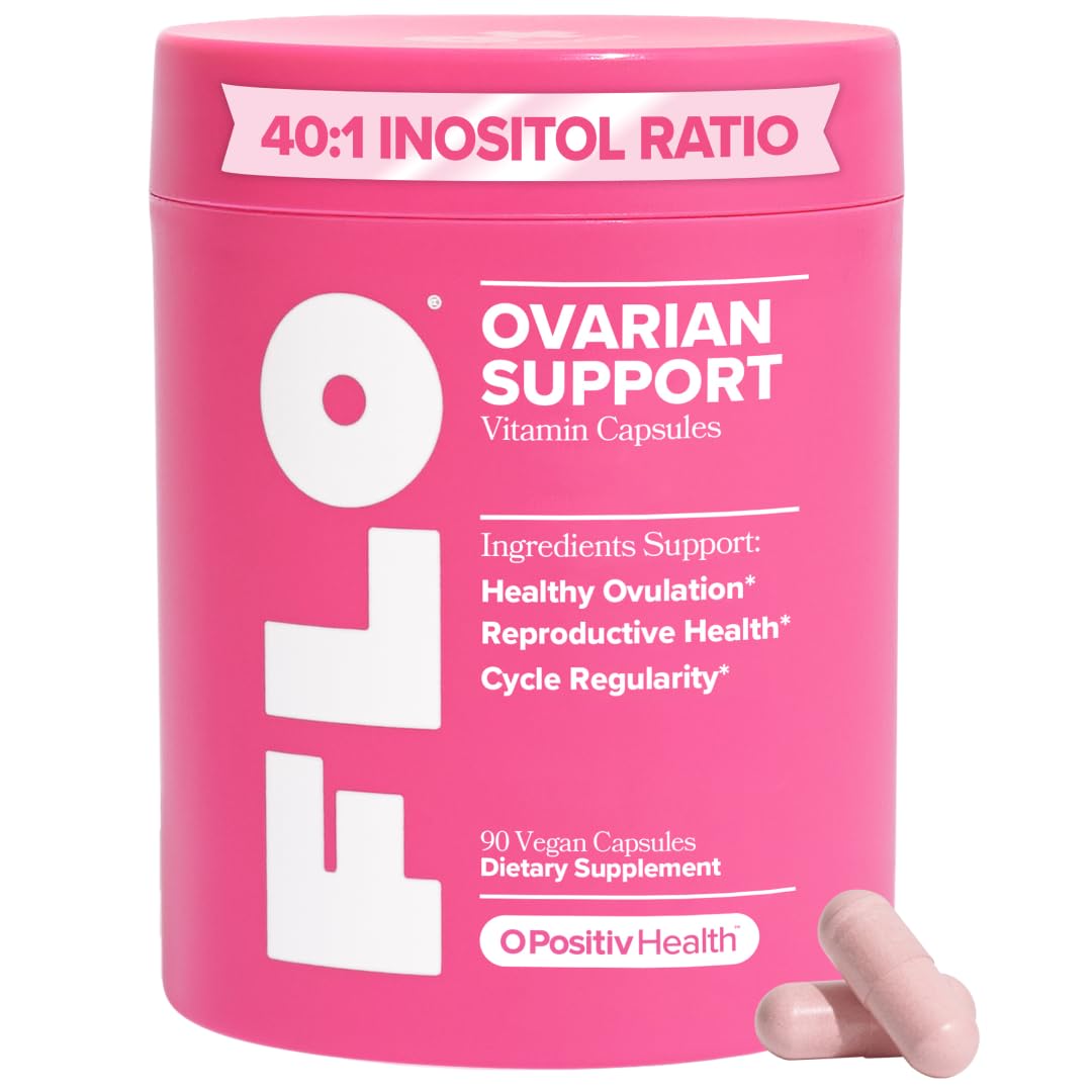 O Positiv FLO Ovarian Health Support — Hormone Balance for Women with Myo- and D‑Chiro‑Inositol (40:1), DIM & Folic Acid — 30 Servings detail image 1