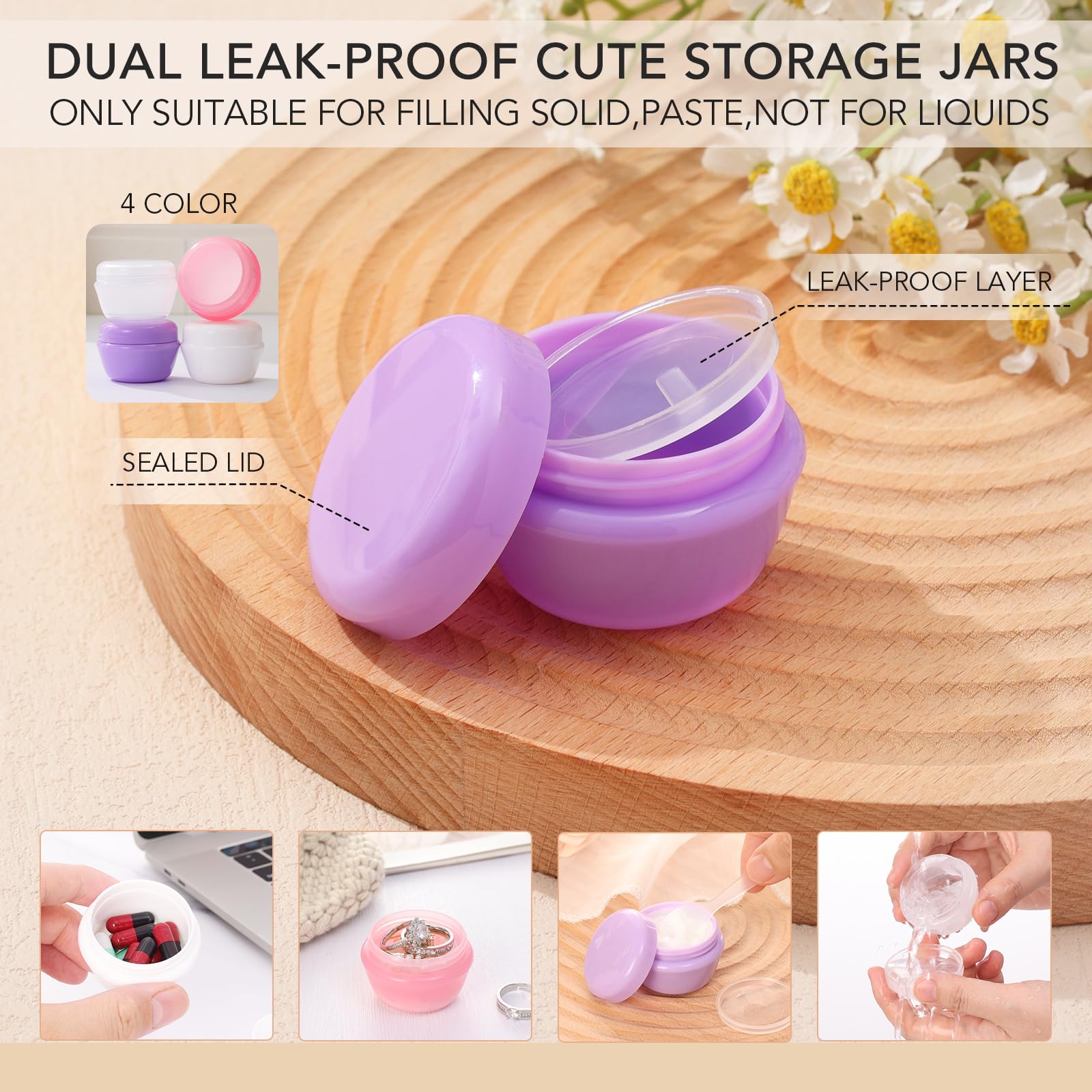 Muslish 21 Pack Travel Bottles for Toiletries, Leak-Proof TSA Compliant Silicone Travel Size Containers for Shampoo and Conditioner, BPA Free with Toiletry Bag (Cream) detail image 4