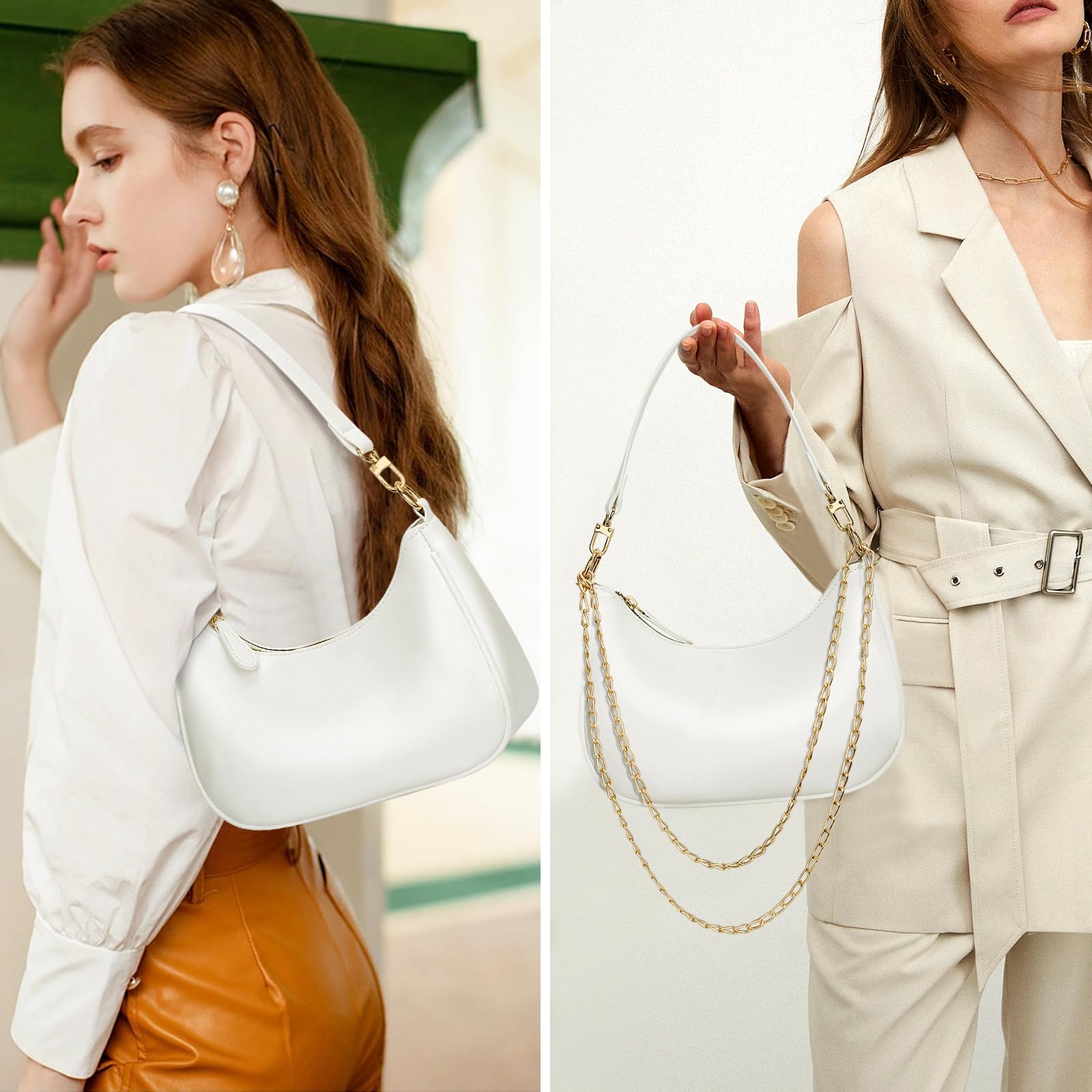 KKXIU Shoulder Bag for Women Cute Hobo Purses and Handbags Retro Clutch Underarm Purse | Cute detail image 2