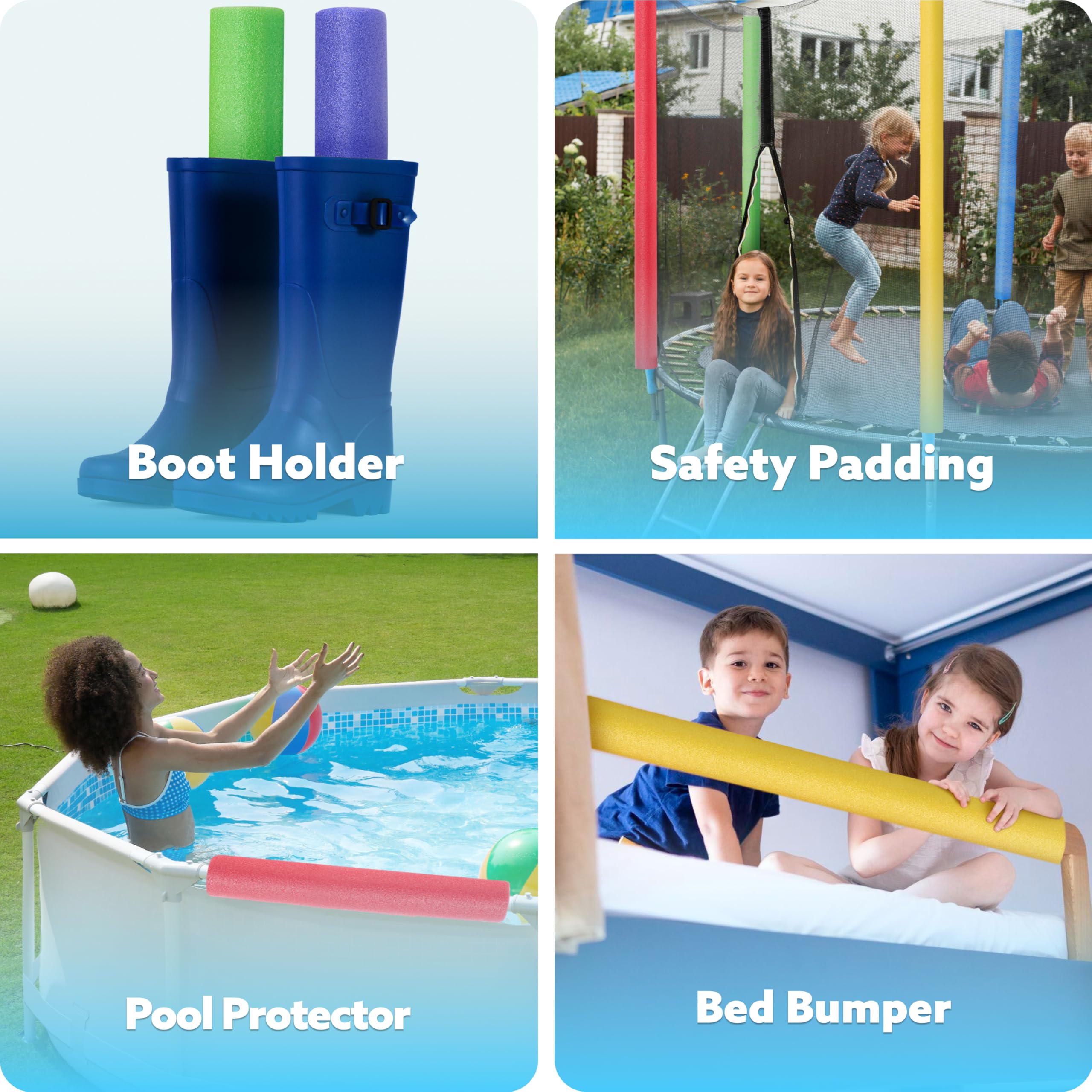 SLOOSH Colorful Pool Foam Noodles, Pack of 6, 48-inch Thick Floating Pool Noodles for Swimming, Crafts and Toys detail image 4
