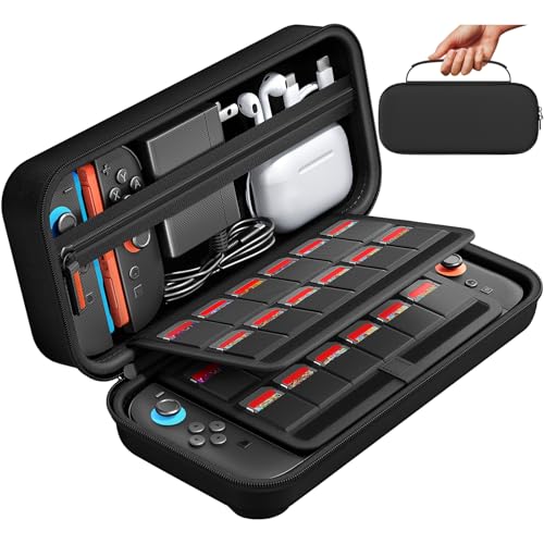 daydayup Switch Carrying Case Compatible with Nintendo Switch 2, with 24 Games Cartridges Protective Hard Shell Travel Carrying Pouch for Console & Accessories Playstation Vita Case detail image 8