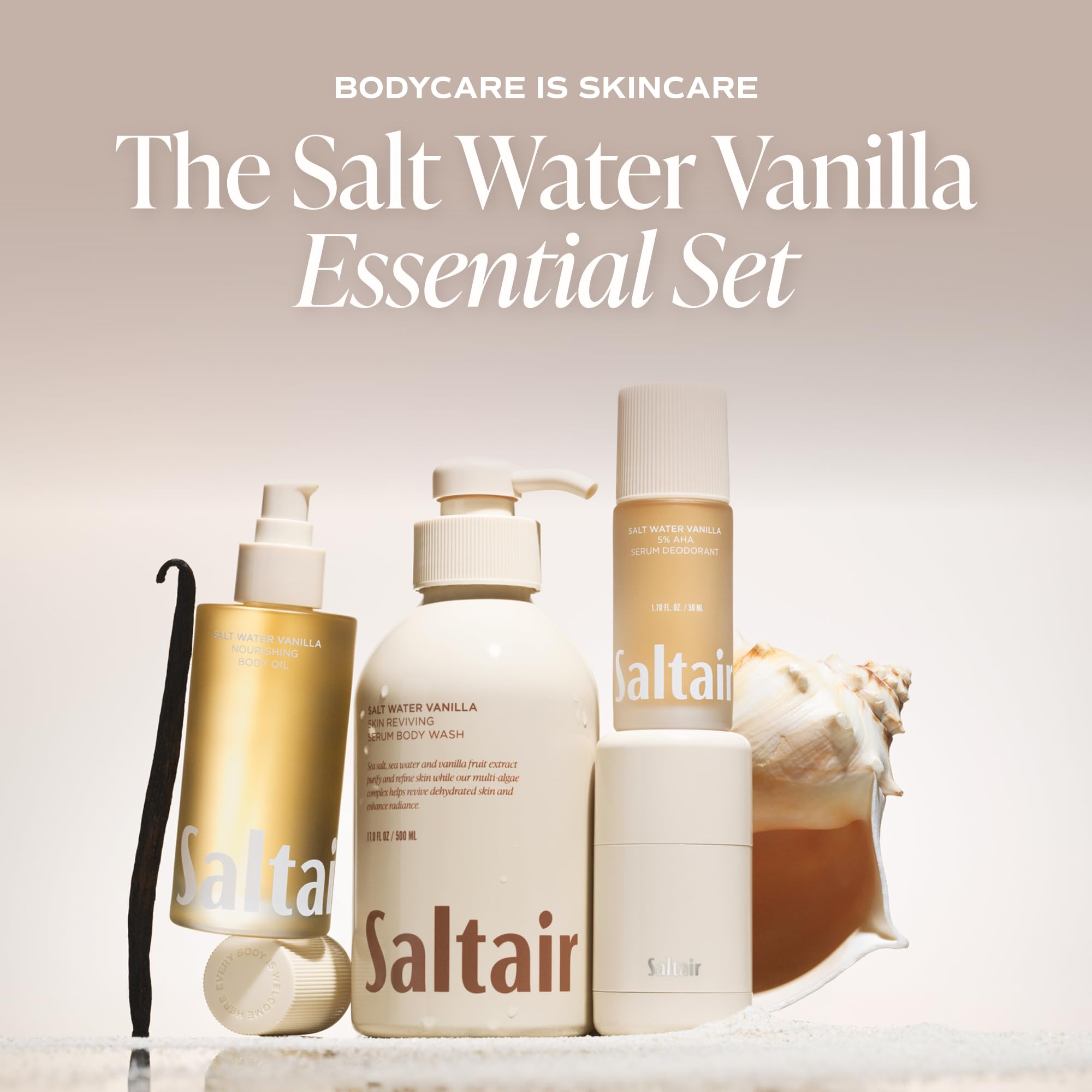 Saltair Body Oil | Salt Water Vanilla After Shower Moisturizer | 4 fl oz detail image 3