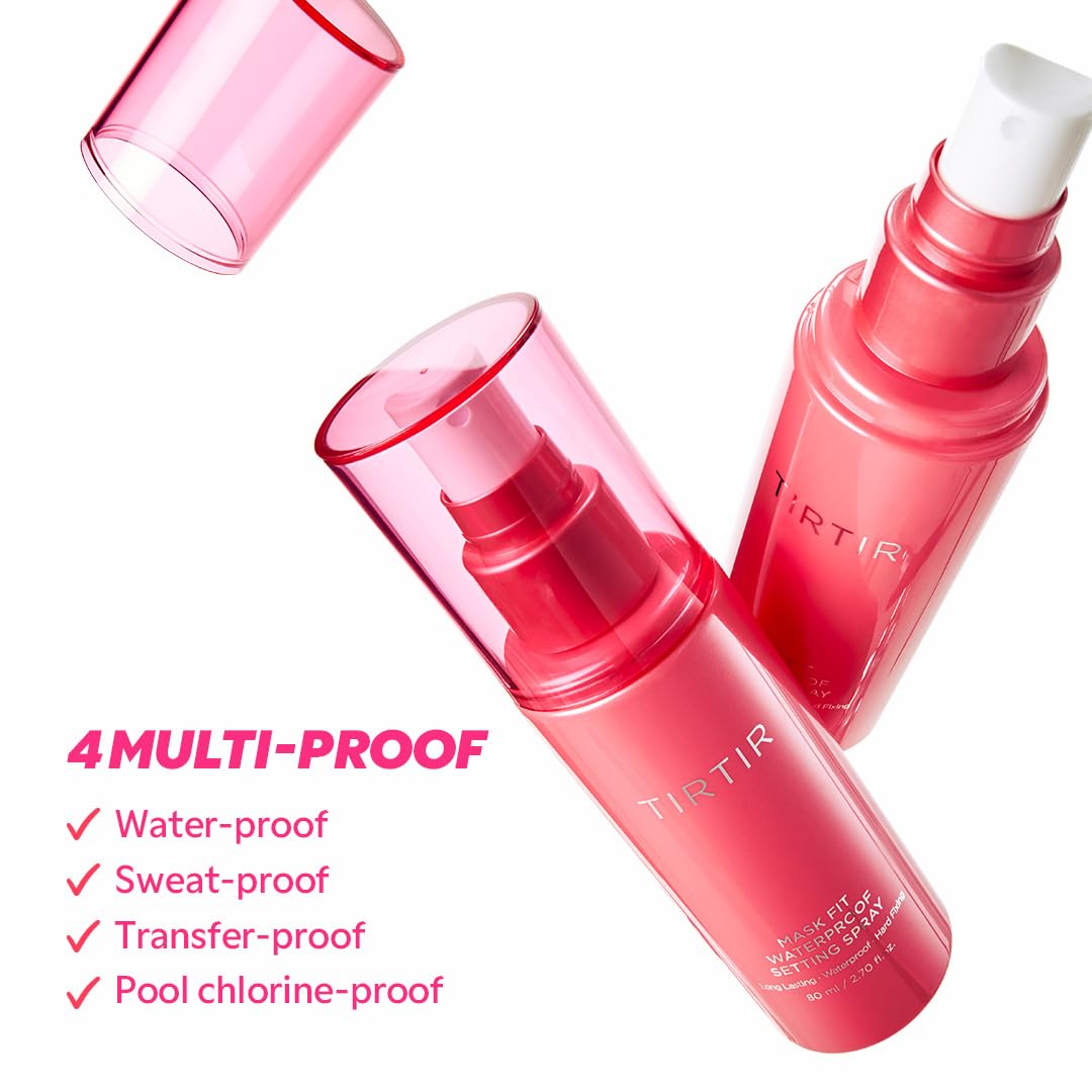TIRTIR Waterproof Setting Spray – 24H Long-Lasting, Sweat- and Water-Resistant Makeup Finisher – Ethanol-Free, Semi-Matte Finish for Oily & Sensitive Skin detail image 3